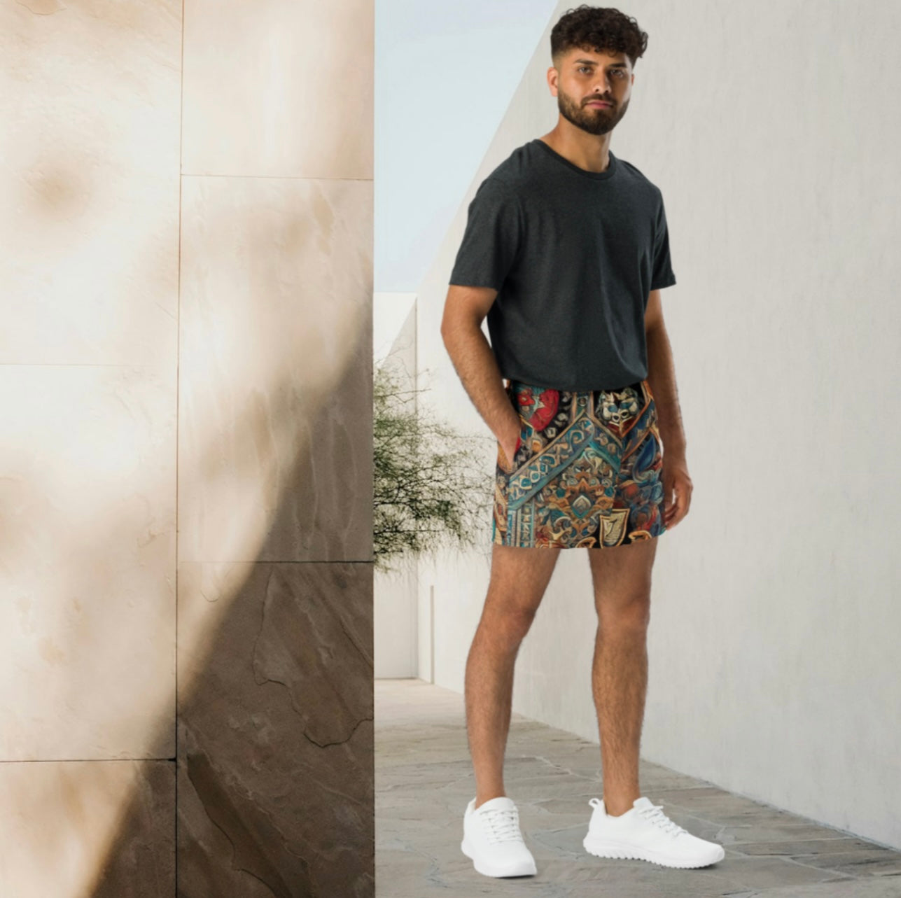 Throned Mosaic - Men’s Athletic Shorts