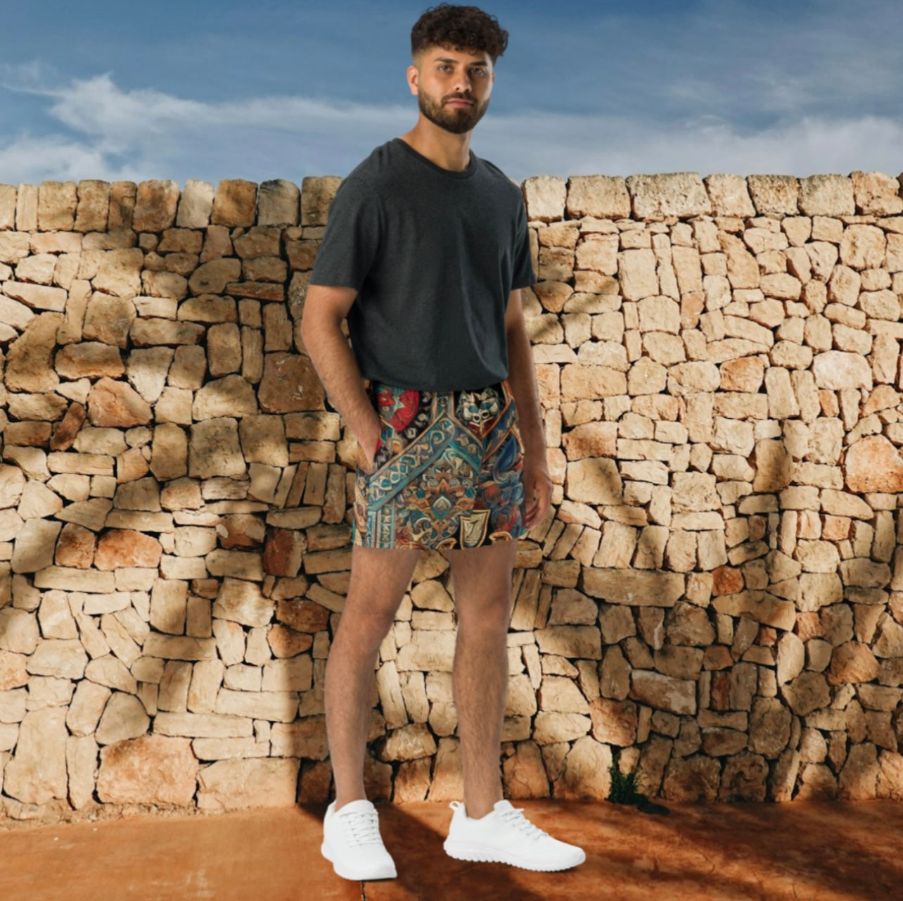 Throned Mosaic - Men’s Athletic Shorts