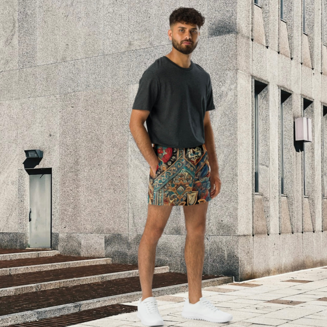 Throned Mosaic - Men’s Athletic Shorts
