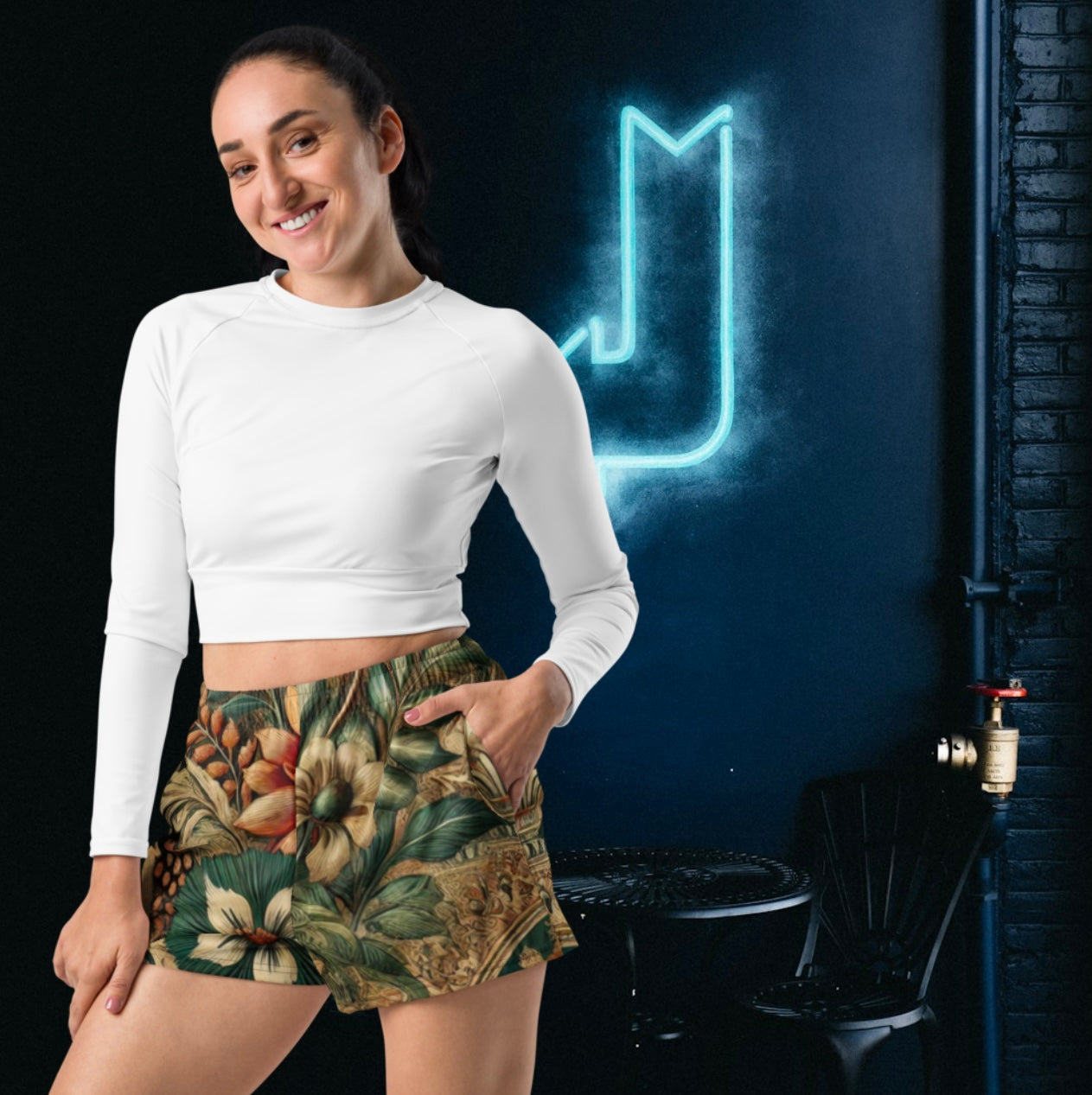 Flora Fresco - Women’s Athletic Shorts