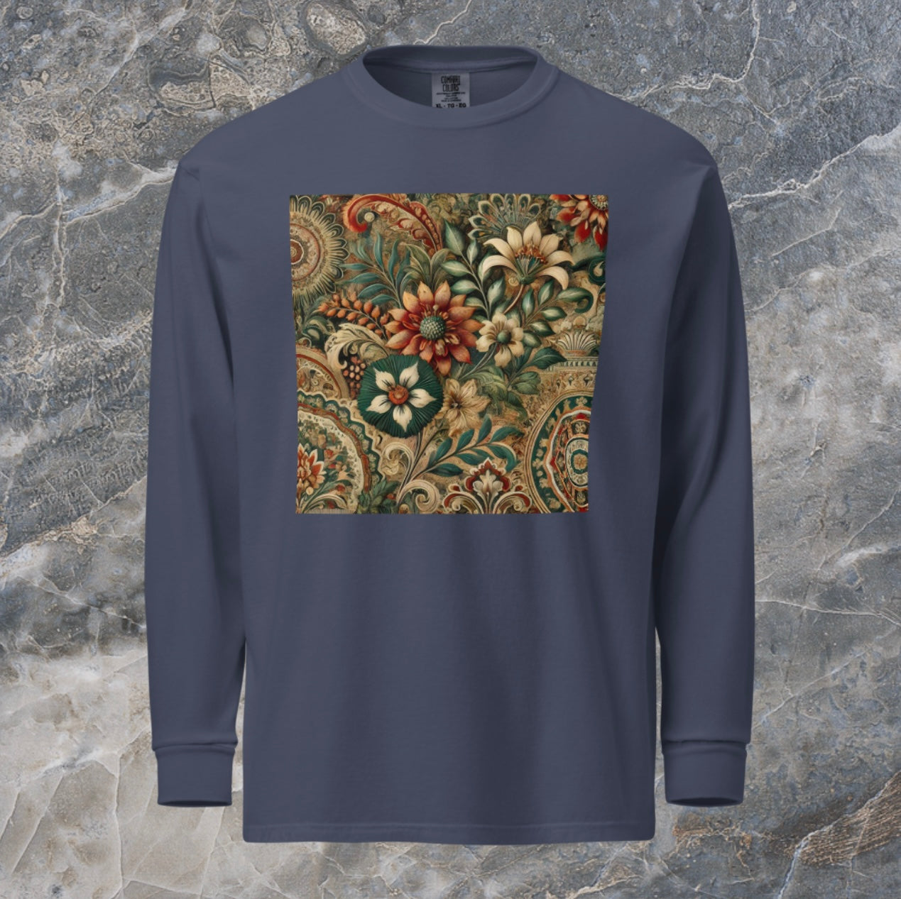 Baroque Bloom -  Men’s Heavyweight Long Sleeve Tee