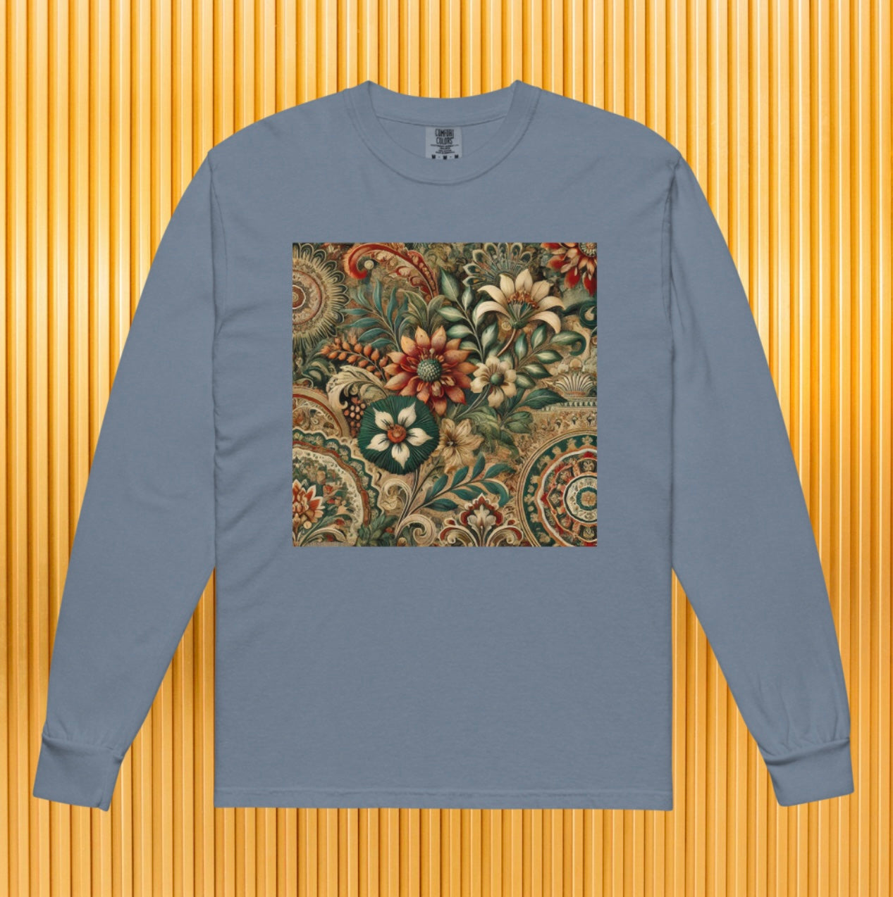 Baroque Bloom - Men’s Heavyweight Long Sleeve Tee