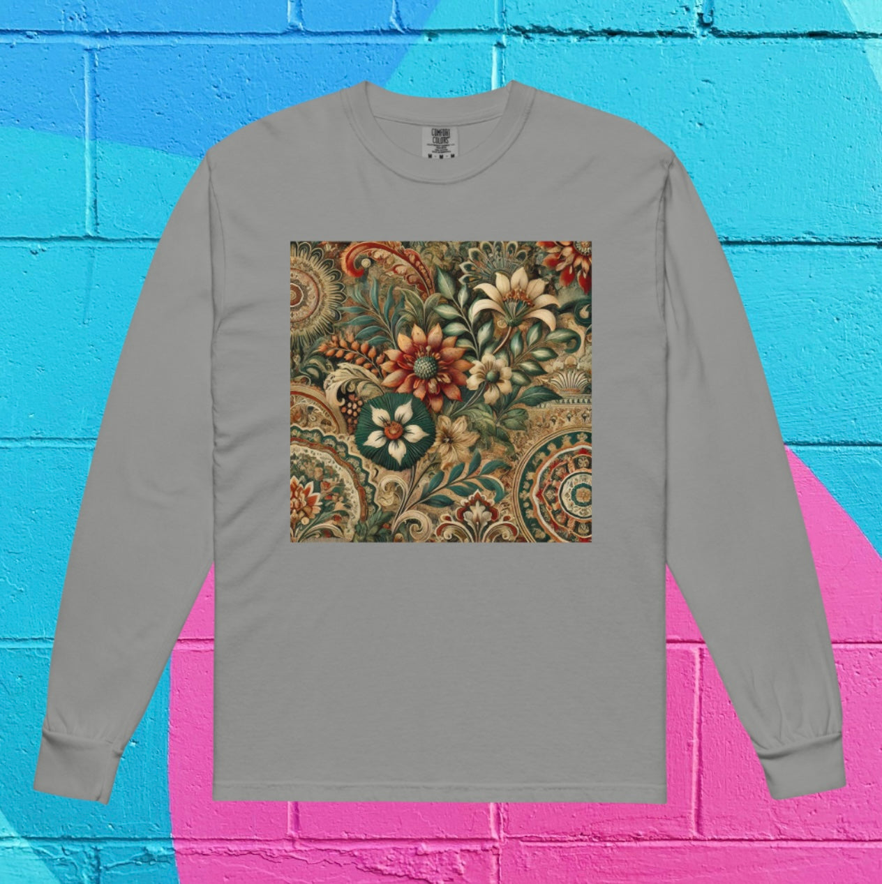 Baroque Bloom - Men’s Heavyweight Long Sleeve Tee