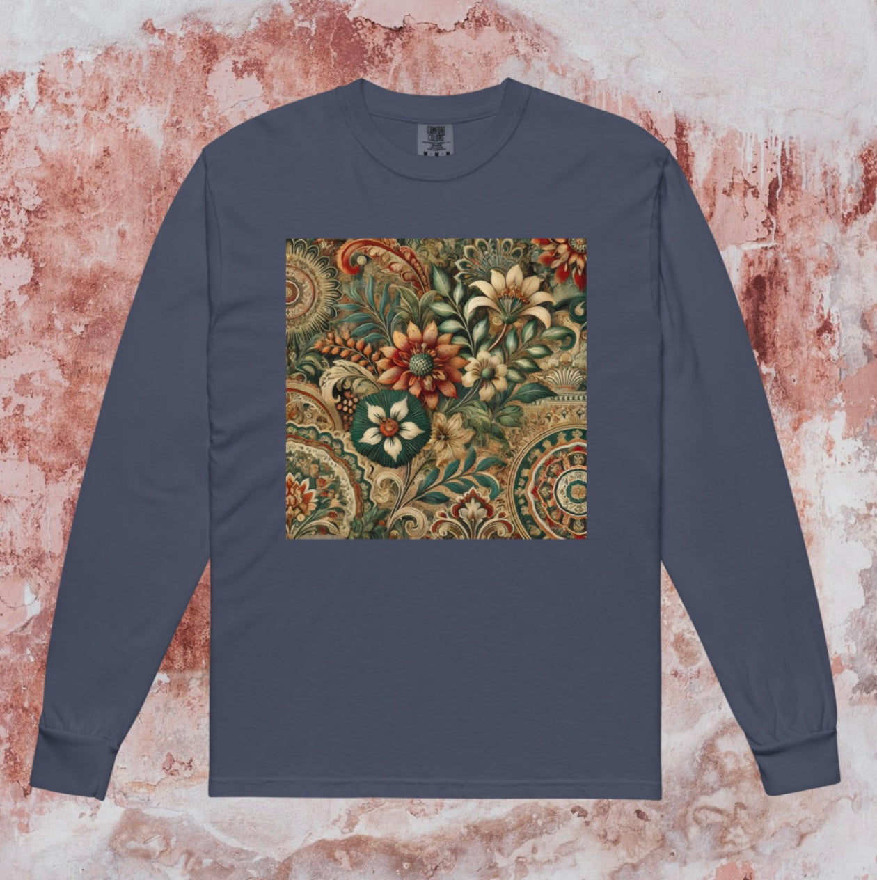 Baroque Bloom - Men’s Heavyweight Long Sleeve Tee
