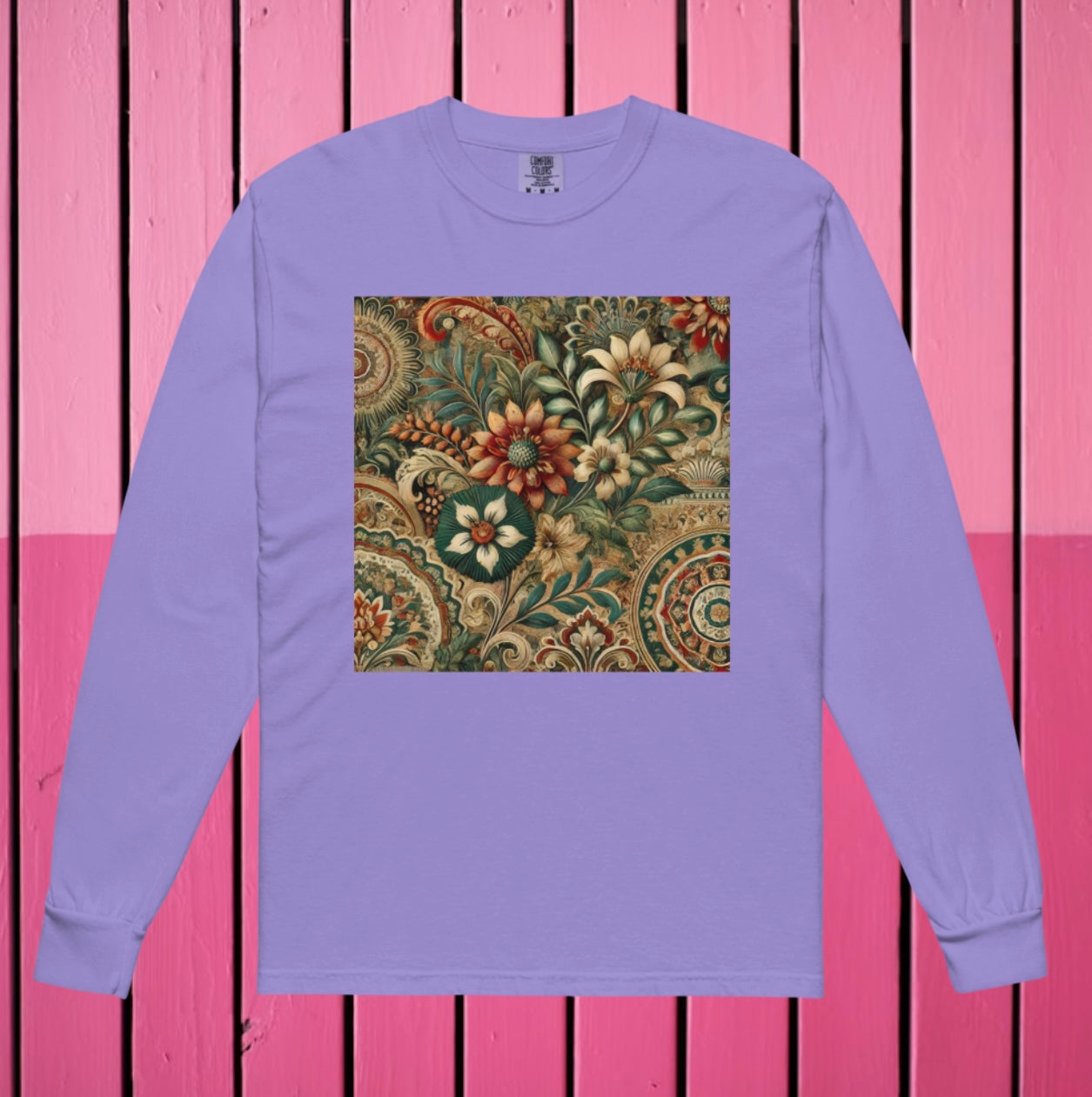 Baroque Bloom - Men’s Heavyweight Long Sleeve Tee