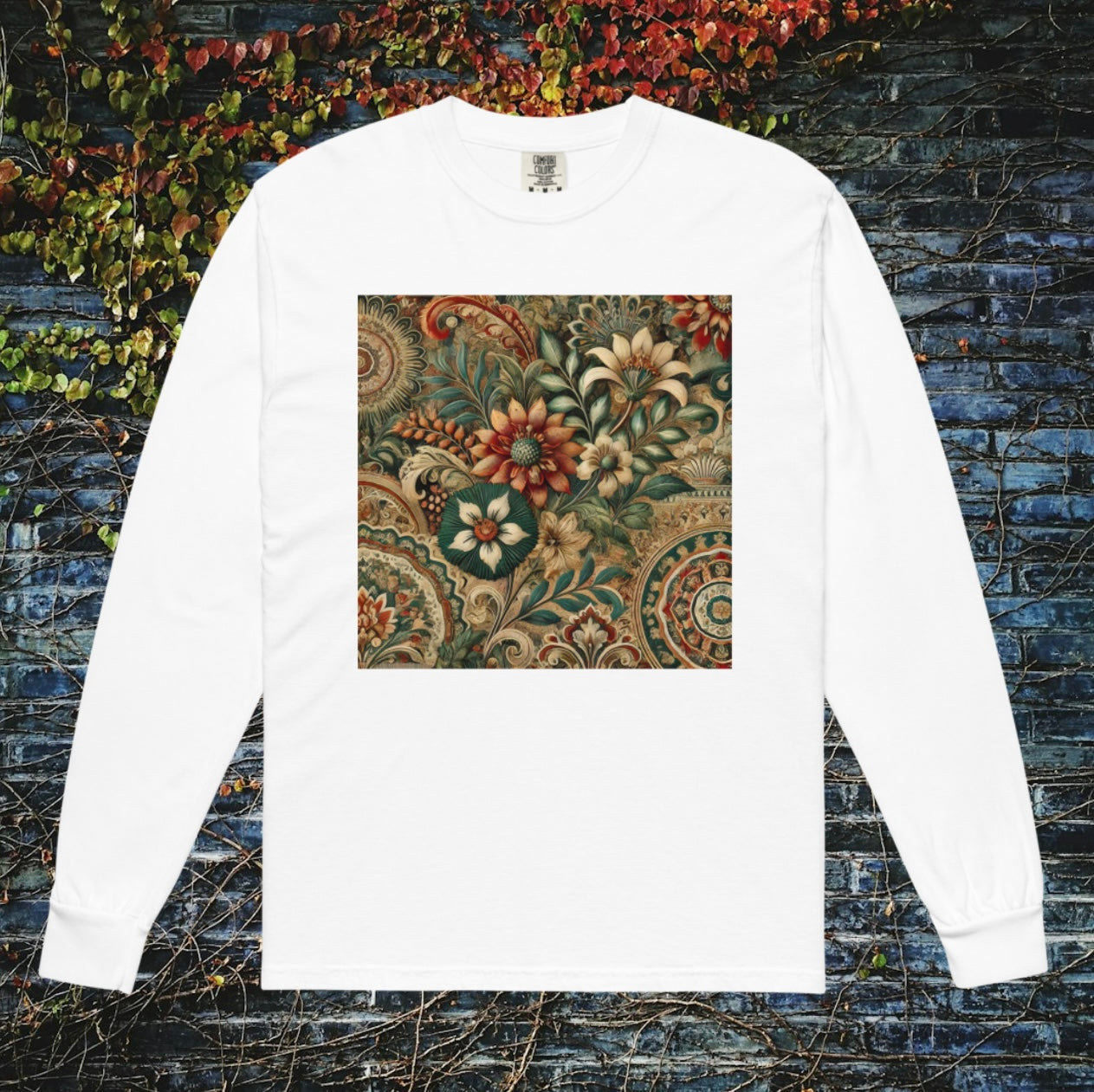 Baroque Bloom - Men’s Heavyweight Long Sleeve Tee