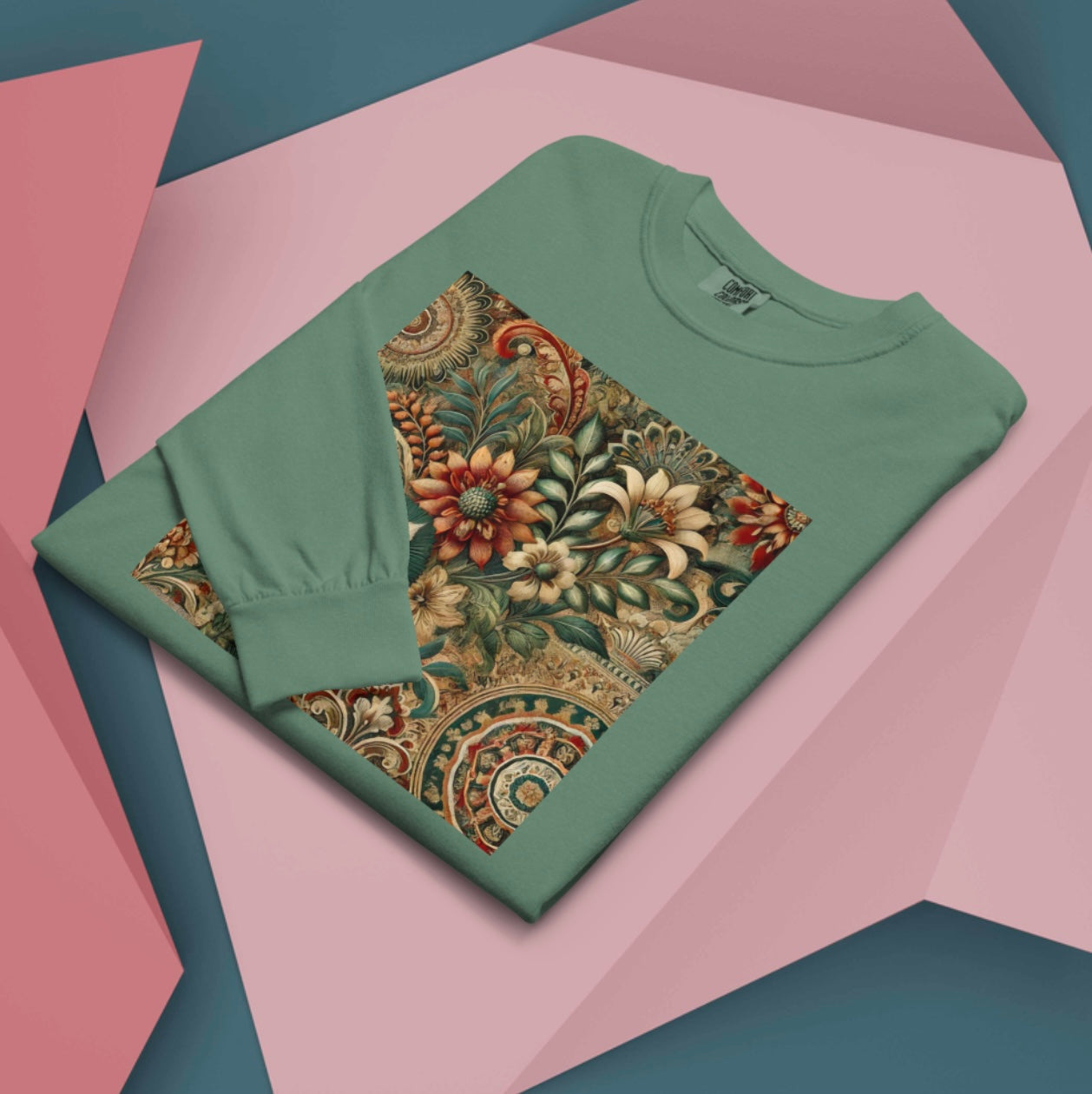 Baroque Bloom - Men’s Heavyweight Long Sleeve Tee