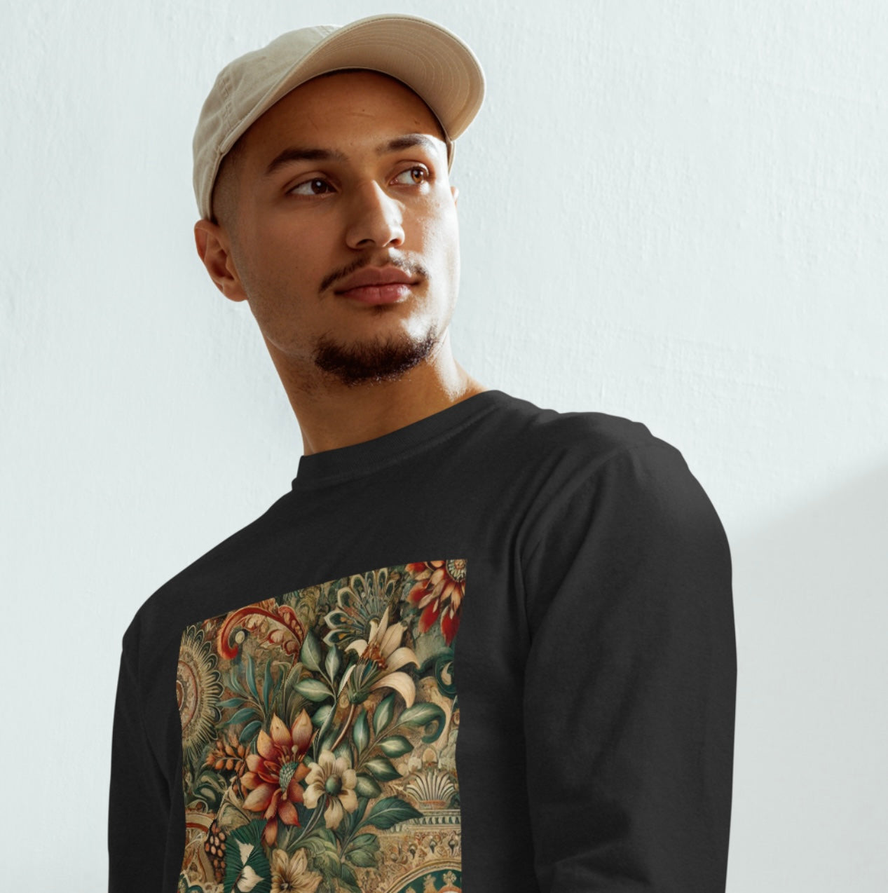 Baroque Bloom - Men’s Heavyweight Long Sleeve Tee