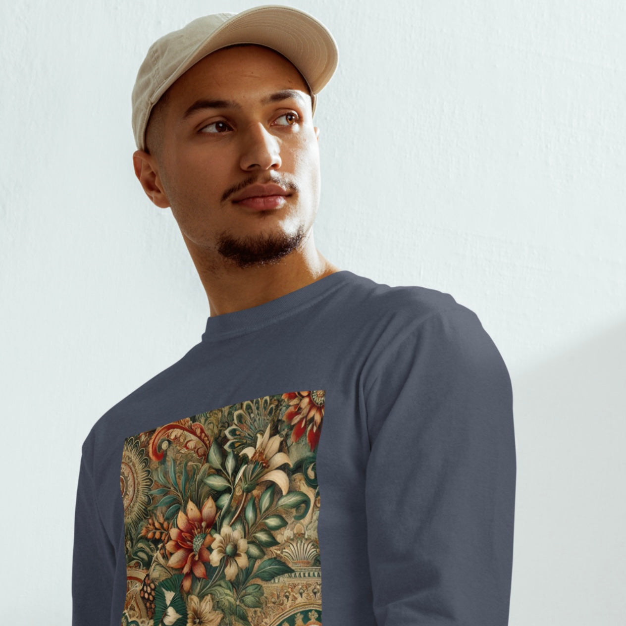 Baroque Bloom - Men’s Heavyweight Long Sleeve Tee