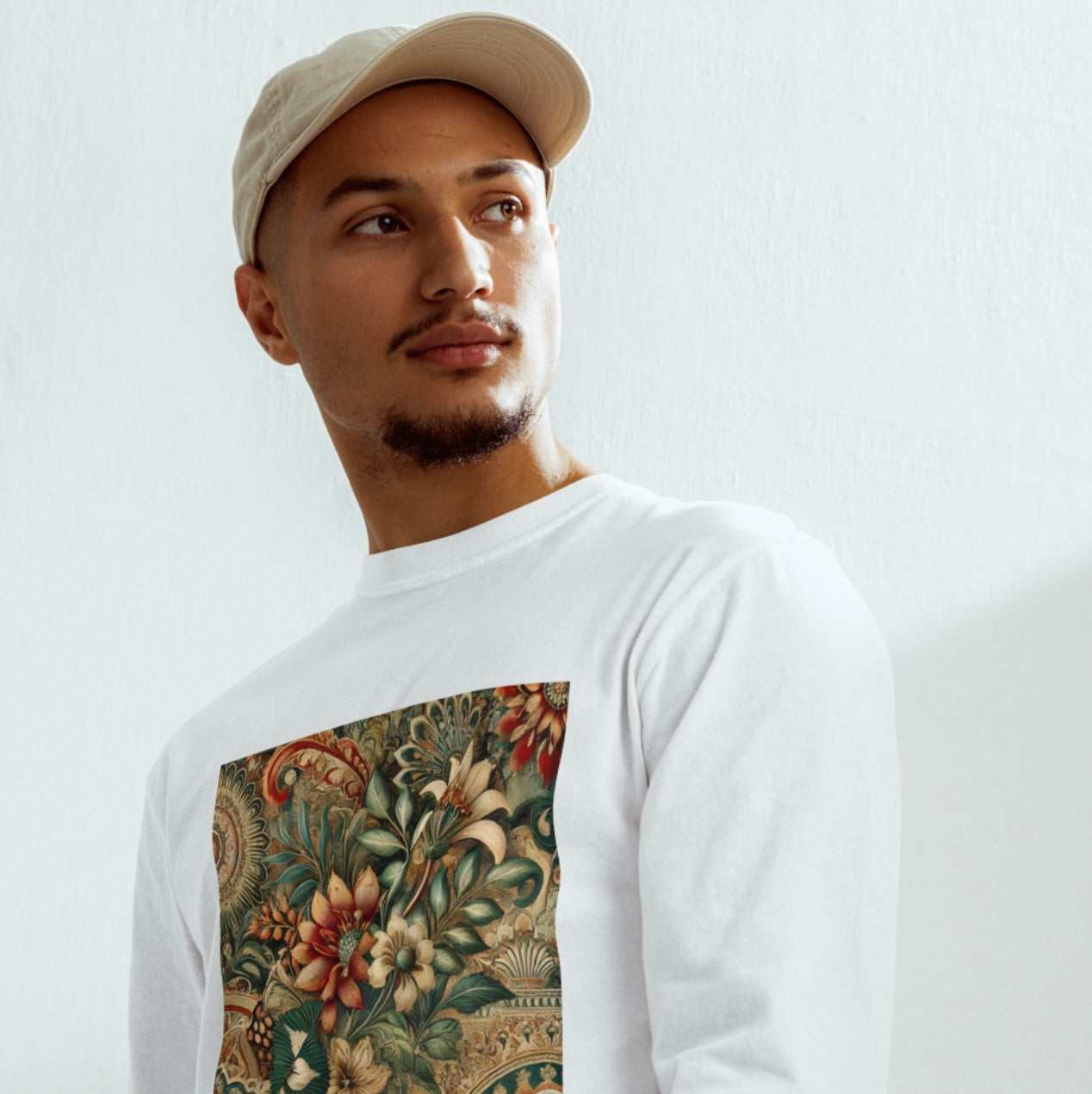 Baroque Bloom - Men’s Heavyweight Long Sleeve Tee