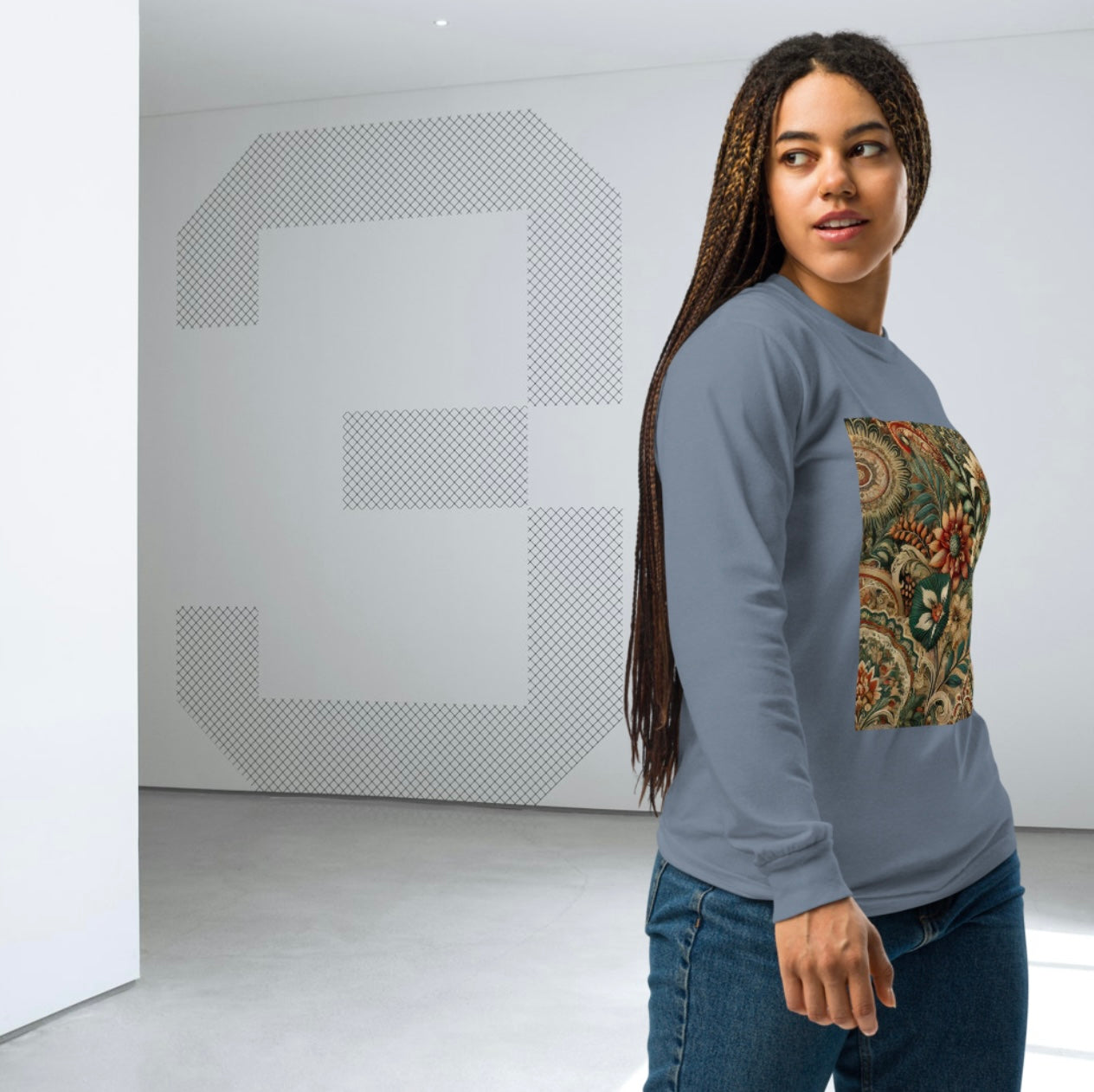 Baroque Bloom -  Women’s Heavyweight Long Sleeve Tee