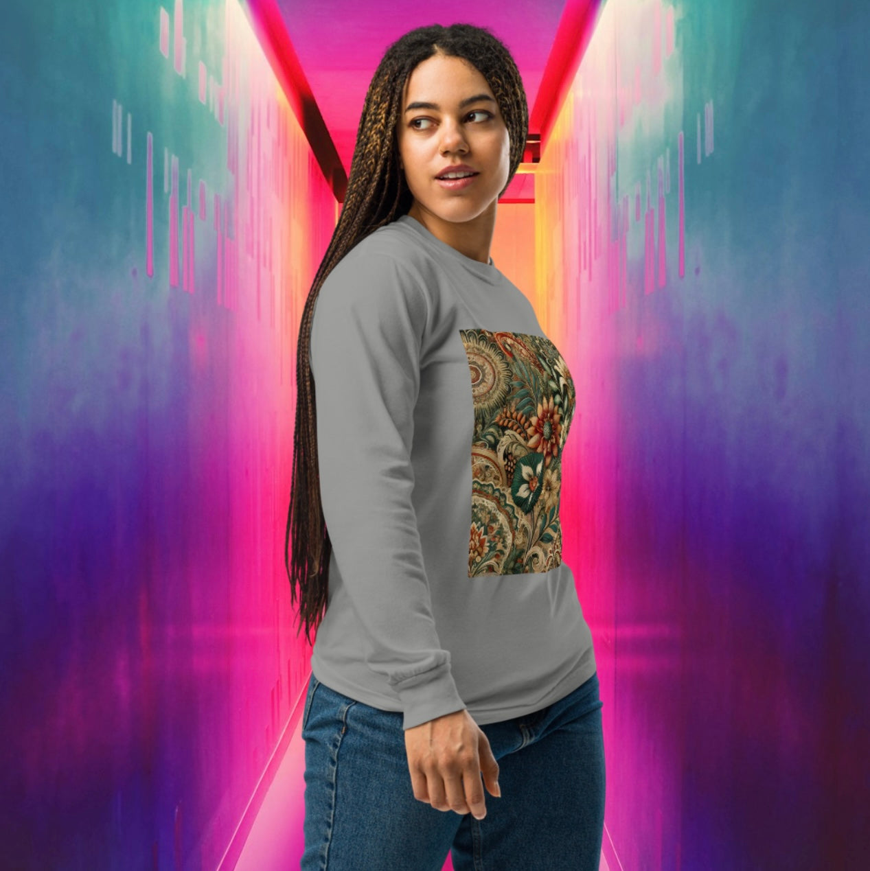Baroque Bloom -  Women’s Heavyweight Long Sleeve Tee