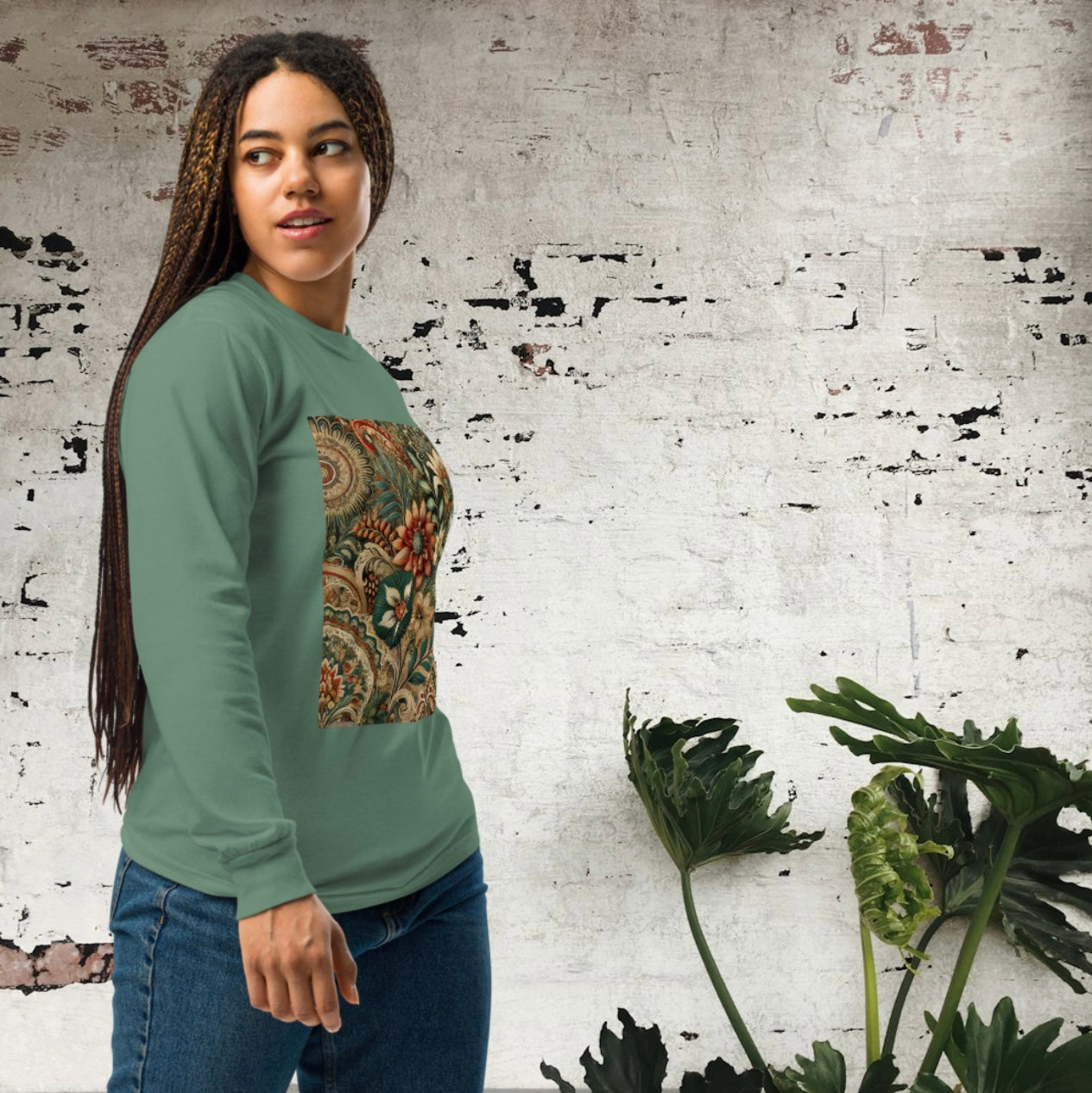 Baroque Bloom -  Women’s Heavyweight Long Sleeve Tee