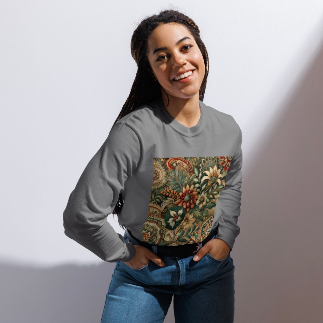 Baroque Bloom -  Women’s Heavyweight Long Sleeve Tee