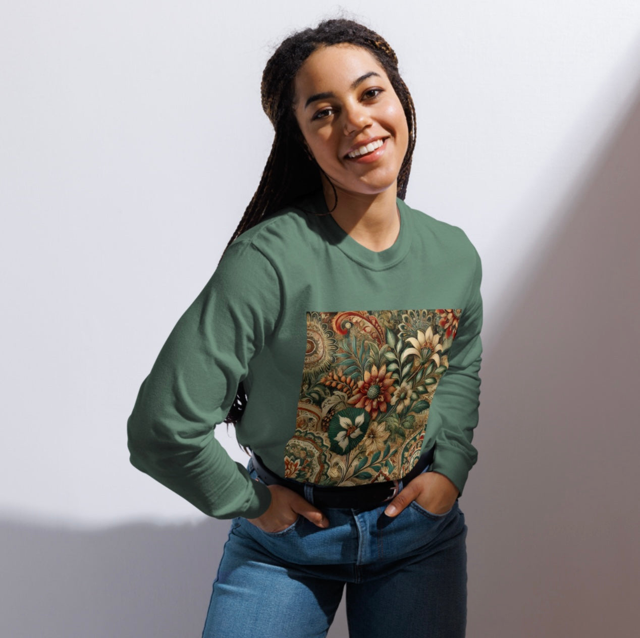Baroque Bloom -  Women’s Heavyweight Long Sleeve Tee