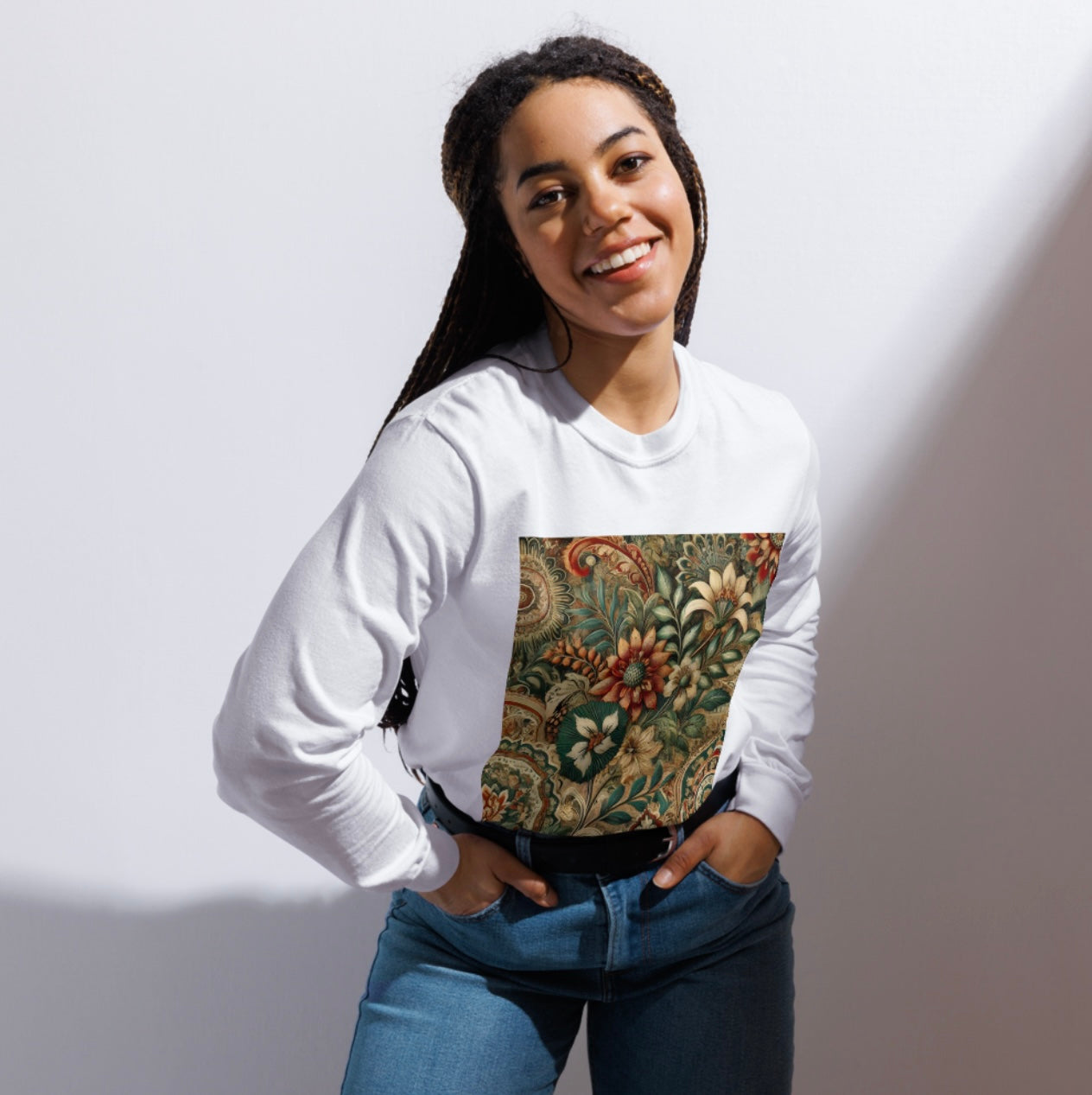 Baroque Bloom -  Women’s Heavyweight Long Sleeve Tee