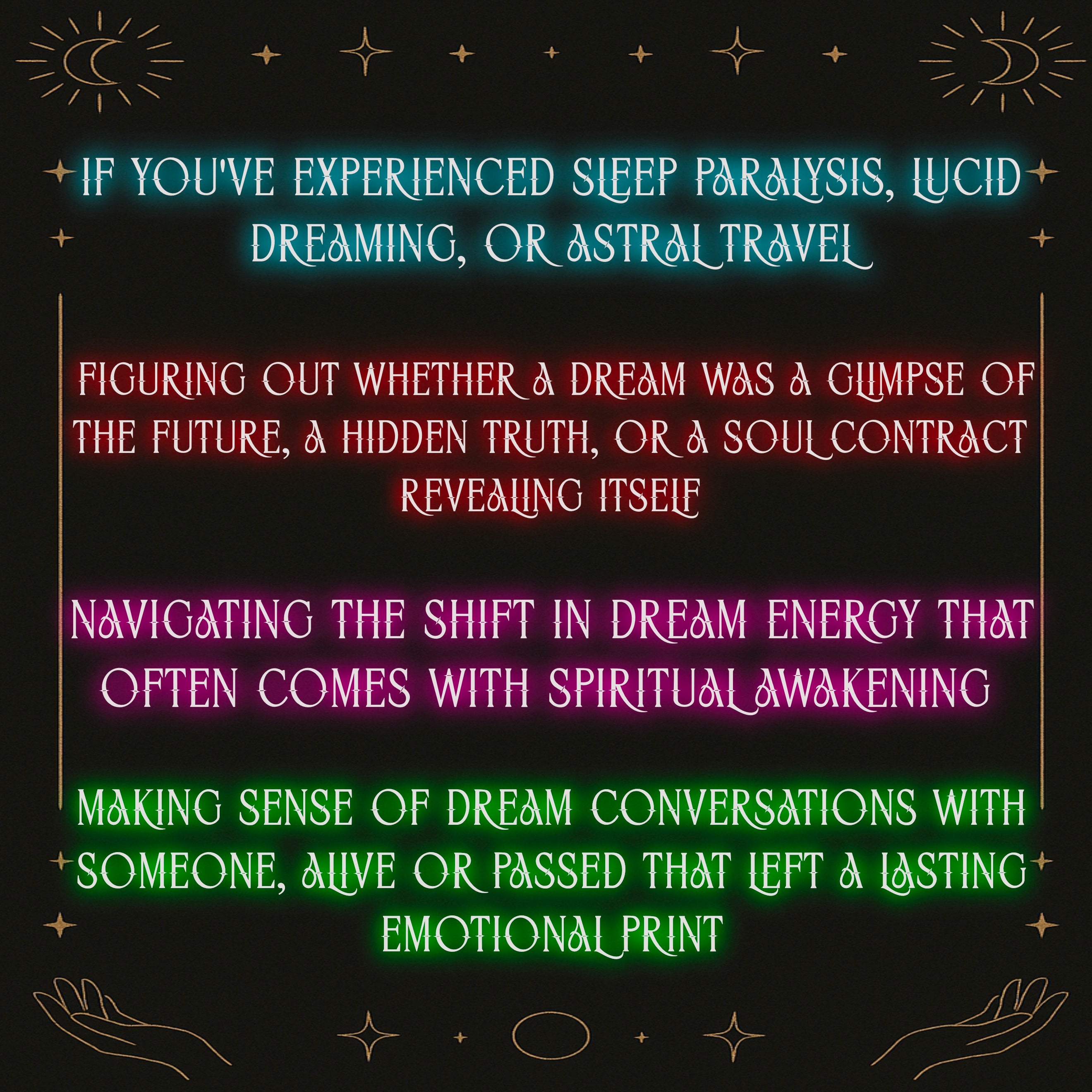 Dream Decoder Reading - Messages/Symbolism/Threads