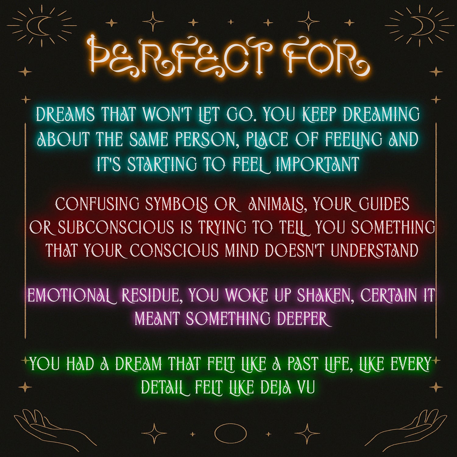 Dream Decoder Reading - Messages/Symbolism/Threads