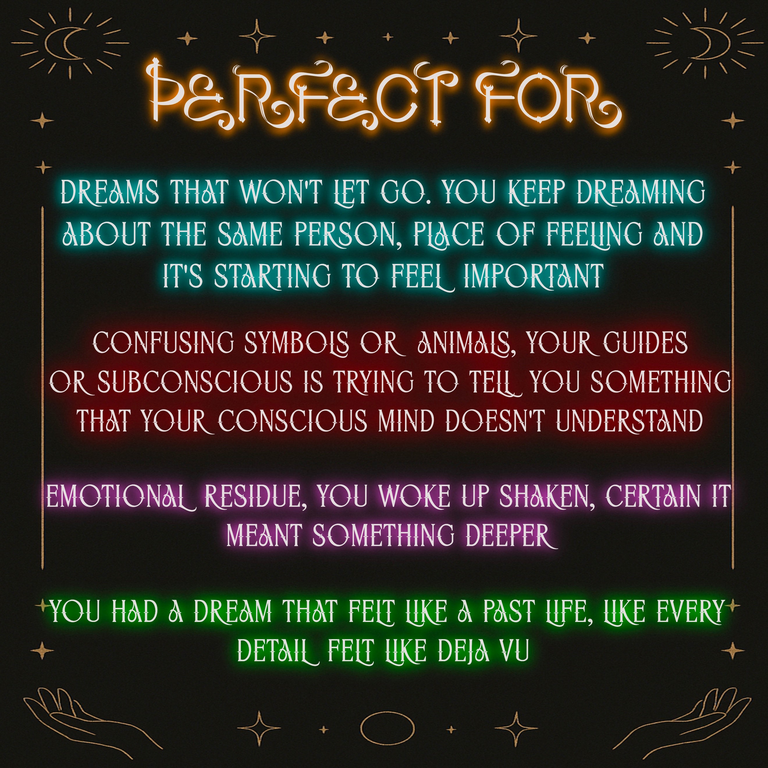 Dream Decoder Reading - Messages/Symbolism/Threads