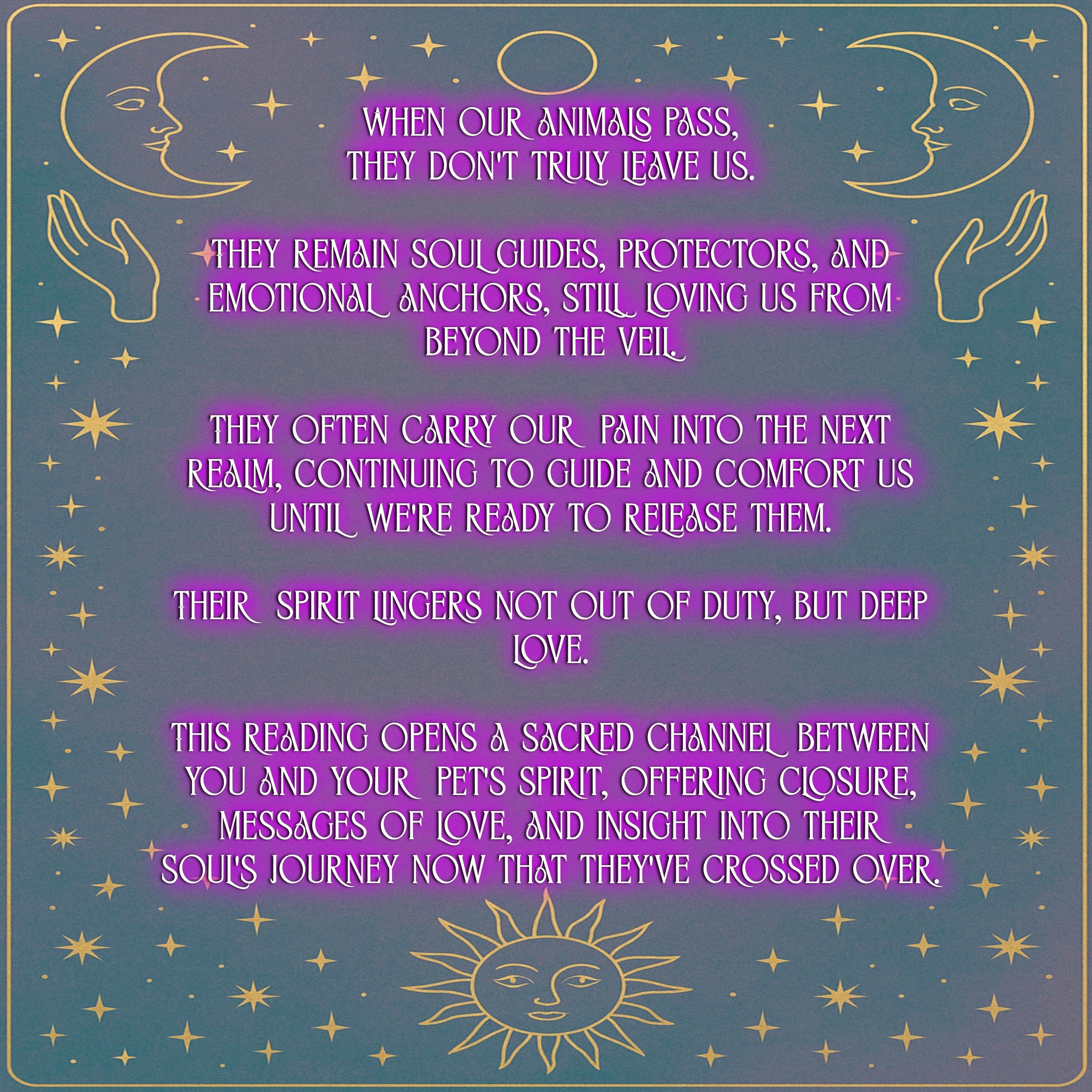 Deceased Animal Soul Reading - Peace/Closure