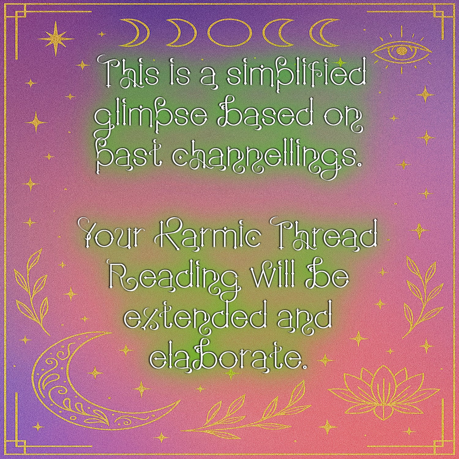 Karmic Thread Reading - Past Life/Twin Flames/Generational Trauma