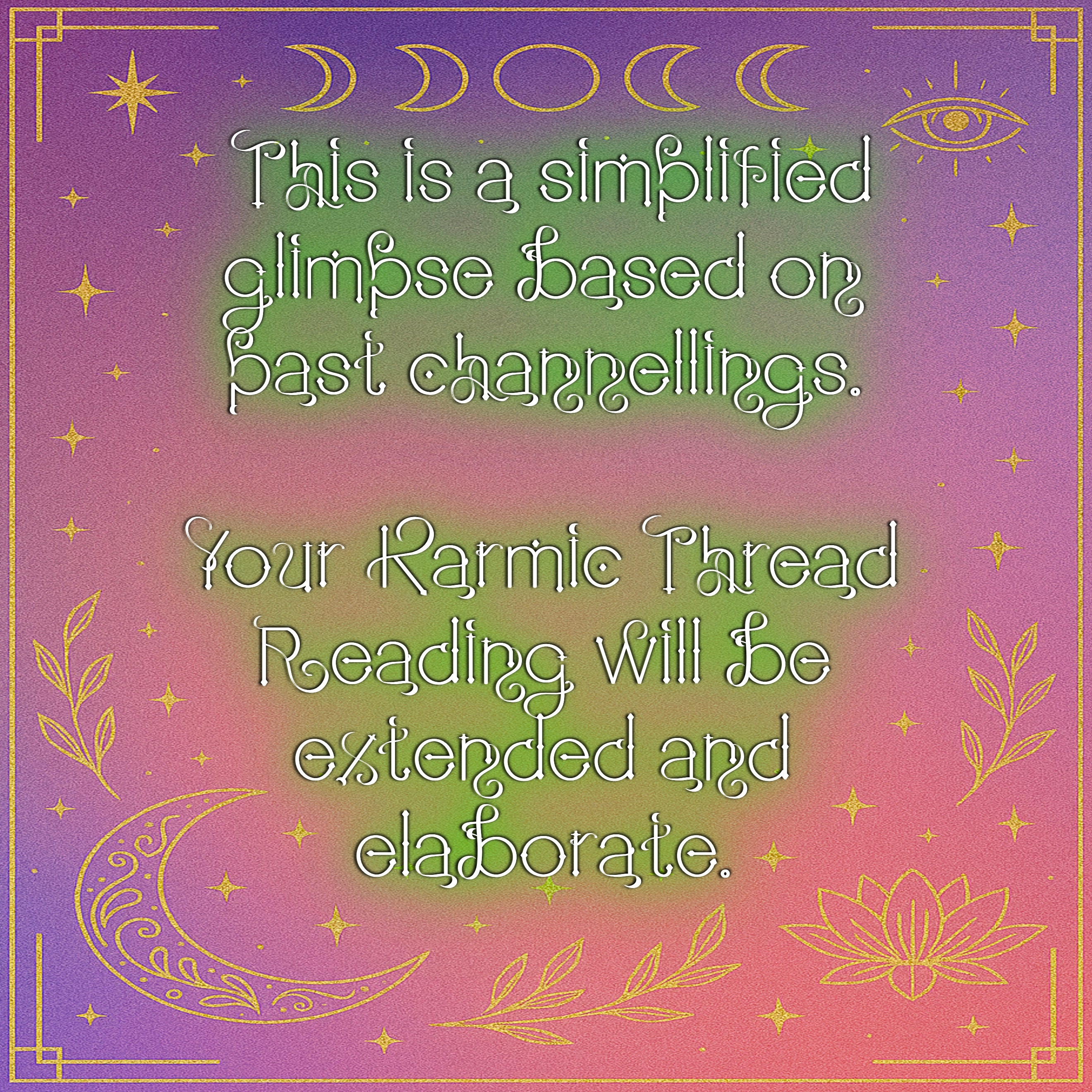Karmic Thread Reading - Past Life/Twin Flames/Generational Trauma