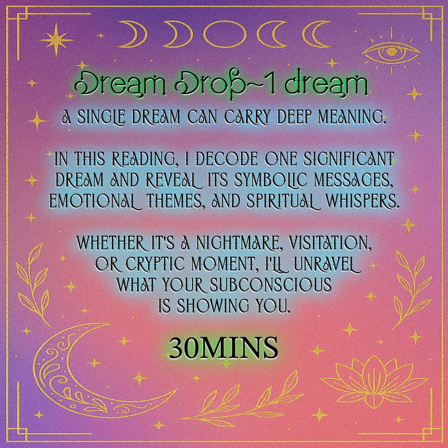 Dream Decoder Reading - Messages/Symbolism/Threads