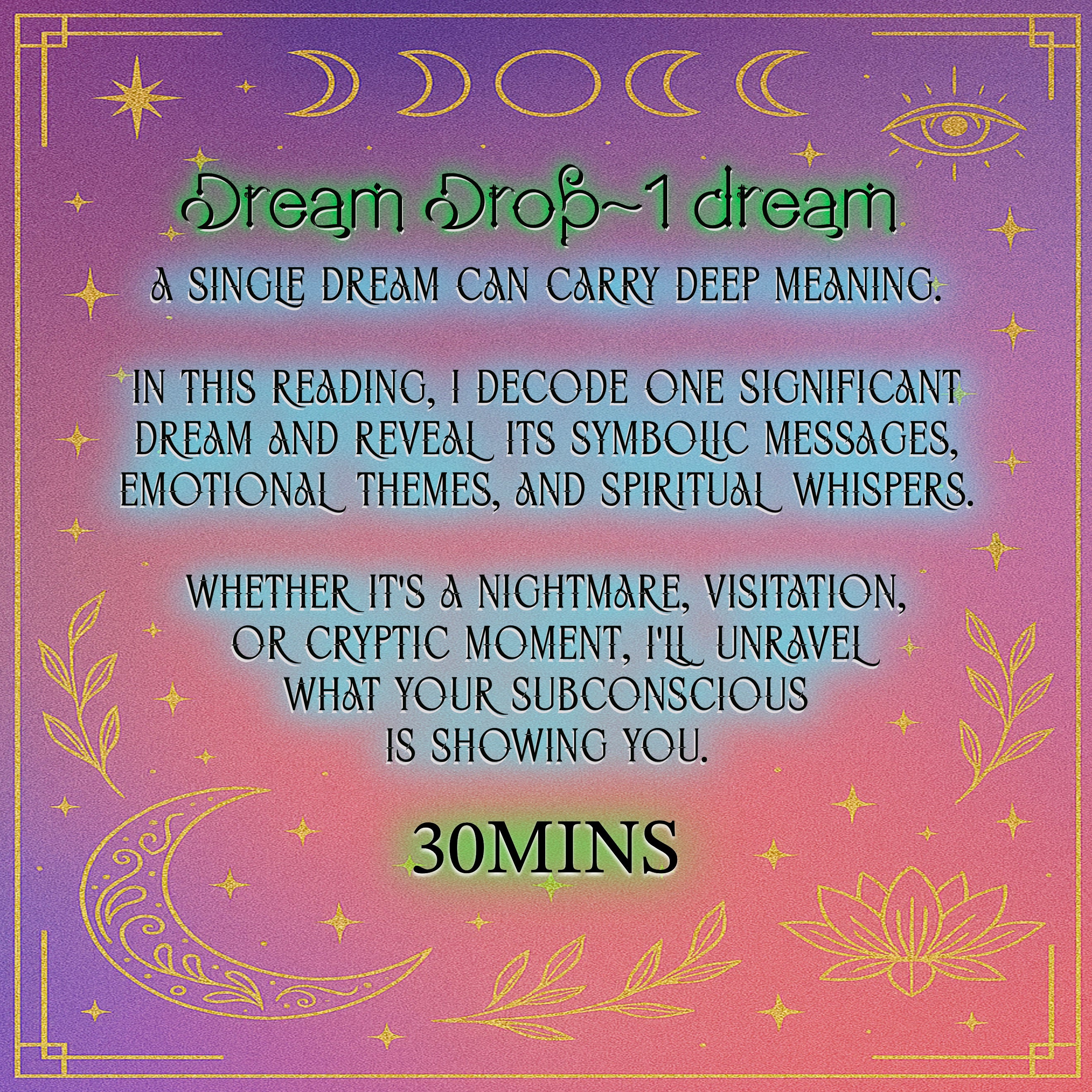 Dream Decoder Reading - Messages/Symbolism/Threads