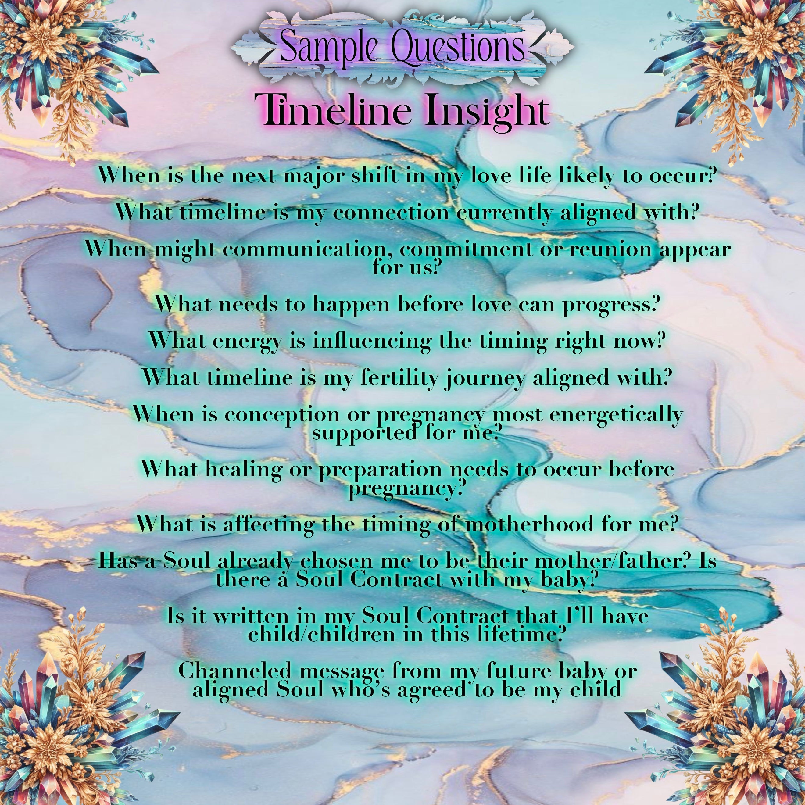 Custom Questions Reading - Relationship Guidance, Signs and Nudges, Major Life Decisions, Timeline Insight, Different Theme, Custom Spread, Customise Your Reading