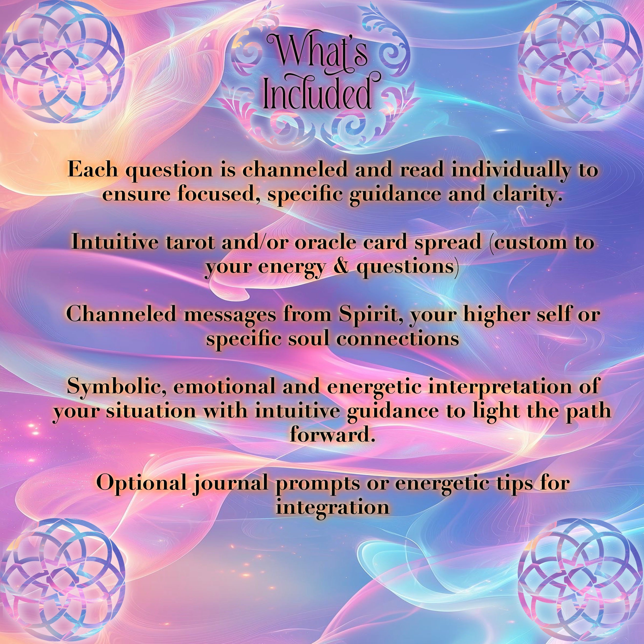 Custom Questions Reading - Relationship Guidance, Signs and Nudges, Major Life Decisions, Timeline Insight, Different Theme, Custom Spread, Customise Your Reading