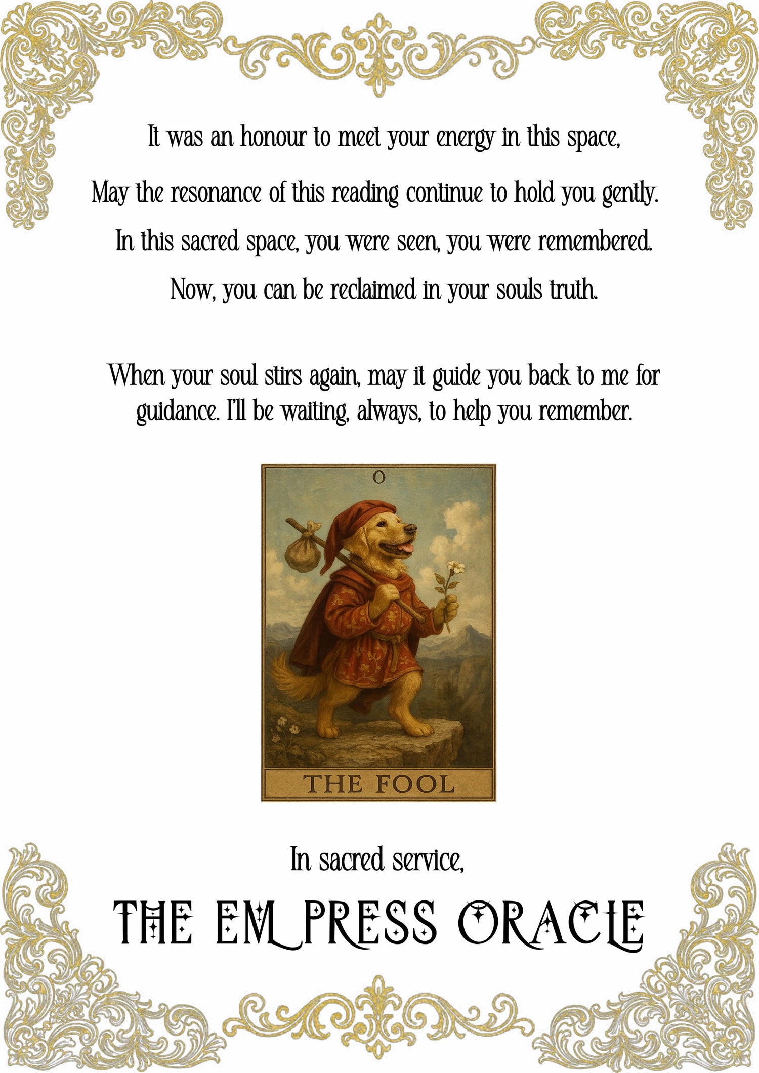 Living Animal Reading - Soul Purpose/Check in