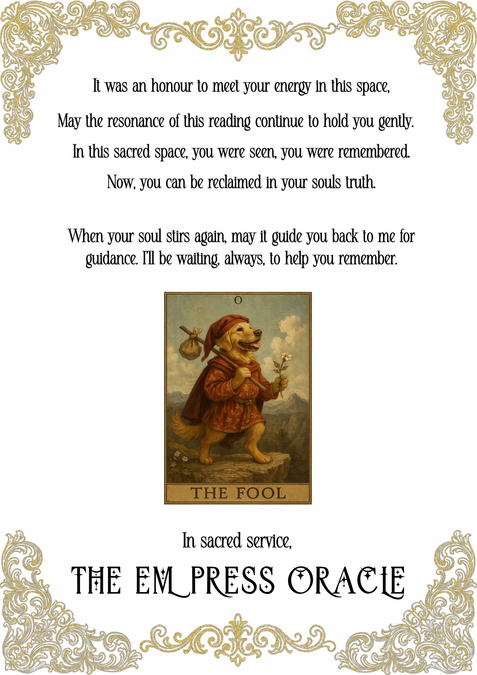 Living Animal Reading - Soul Purpose/Check in