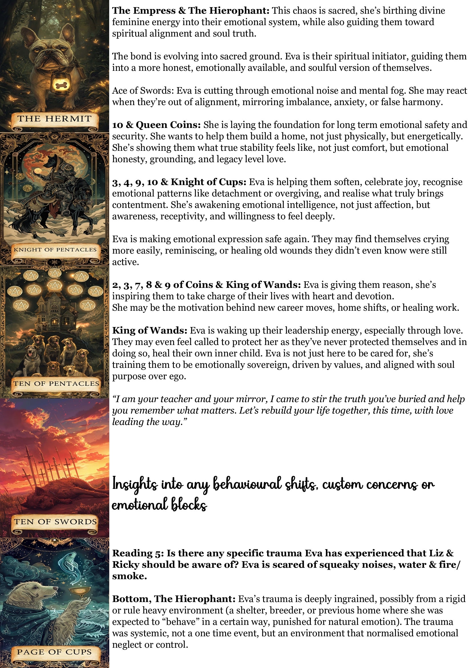 Living Animal Reading - Soul Purpose/Check in