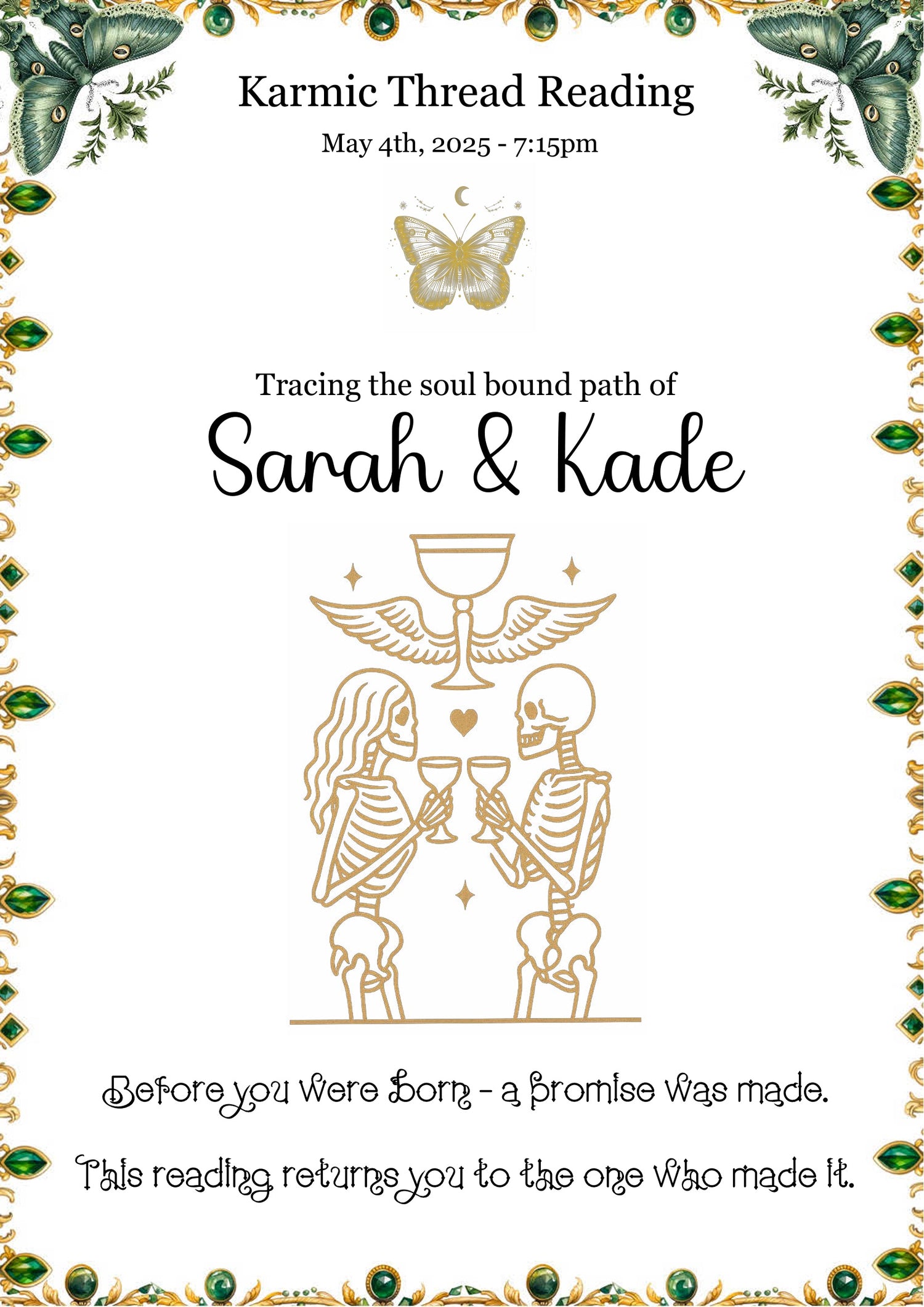Karmic Thread Reading - Past Life/Twin Flames/Generational Trauma