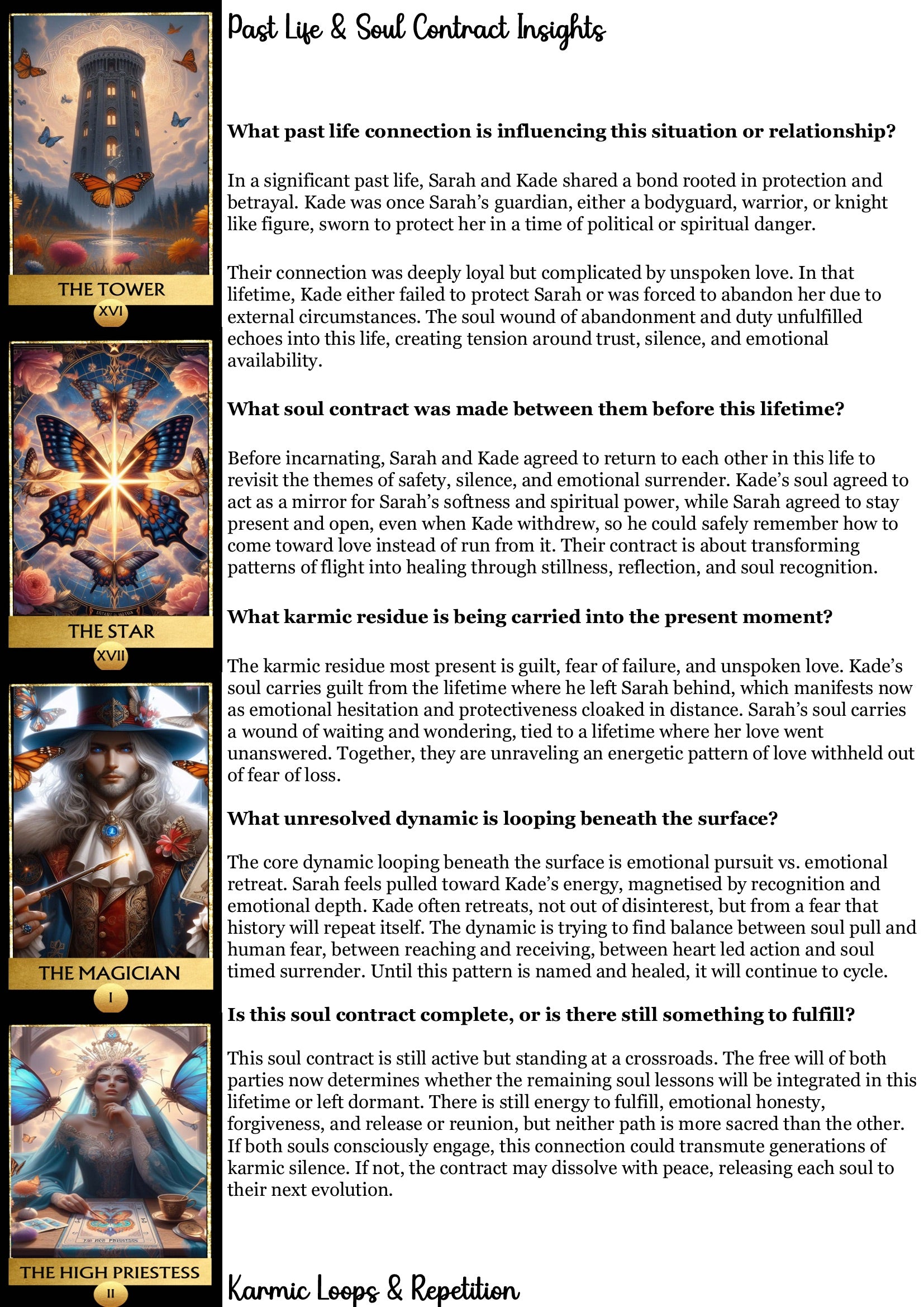 Karmic Thread Reading - Past Life/Twin Flames/Generational Trauma