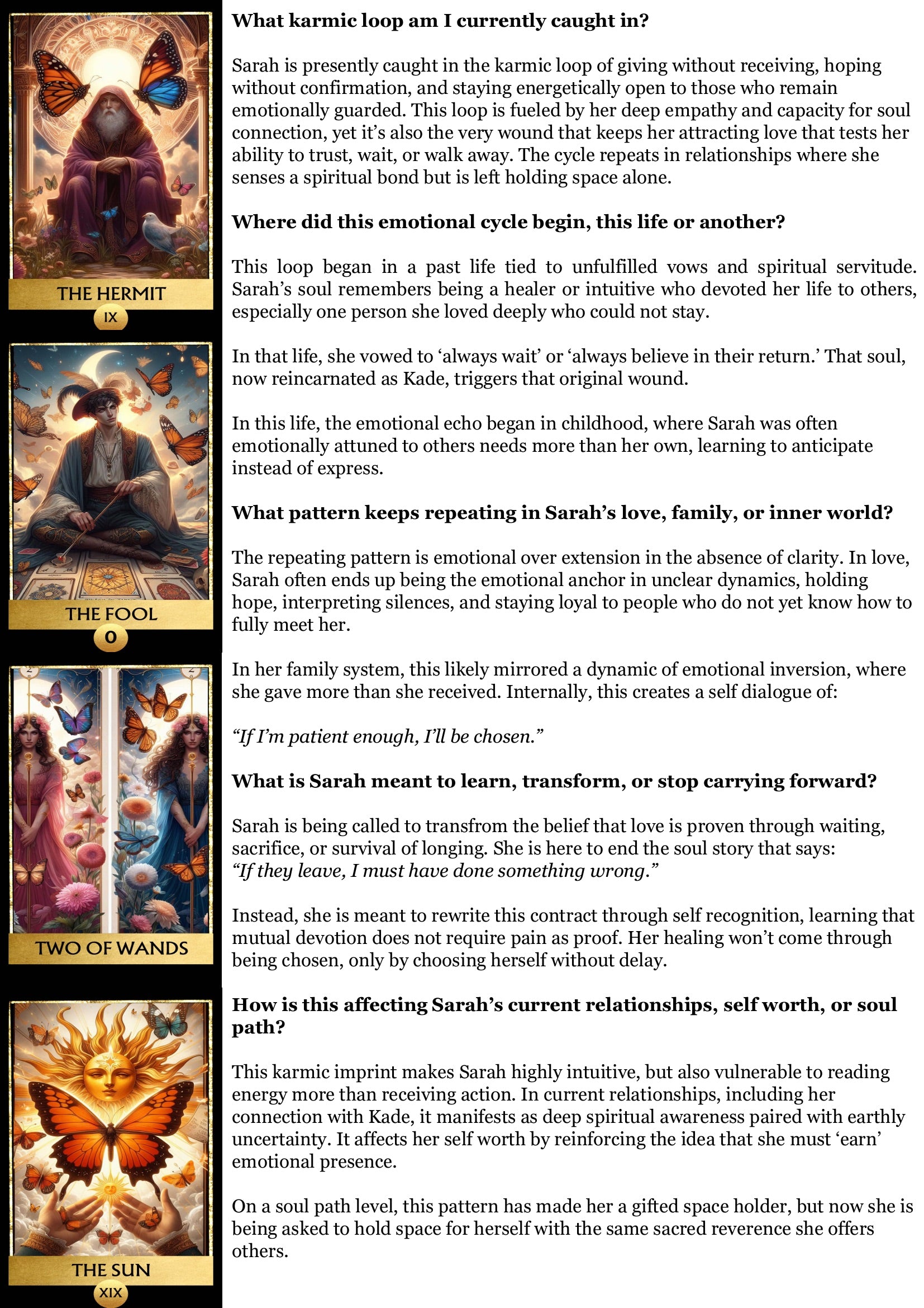 Karmic Thread Reading - Past Life/Twin Flames/Generational Trauma