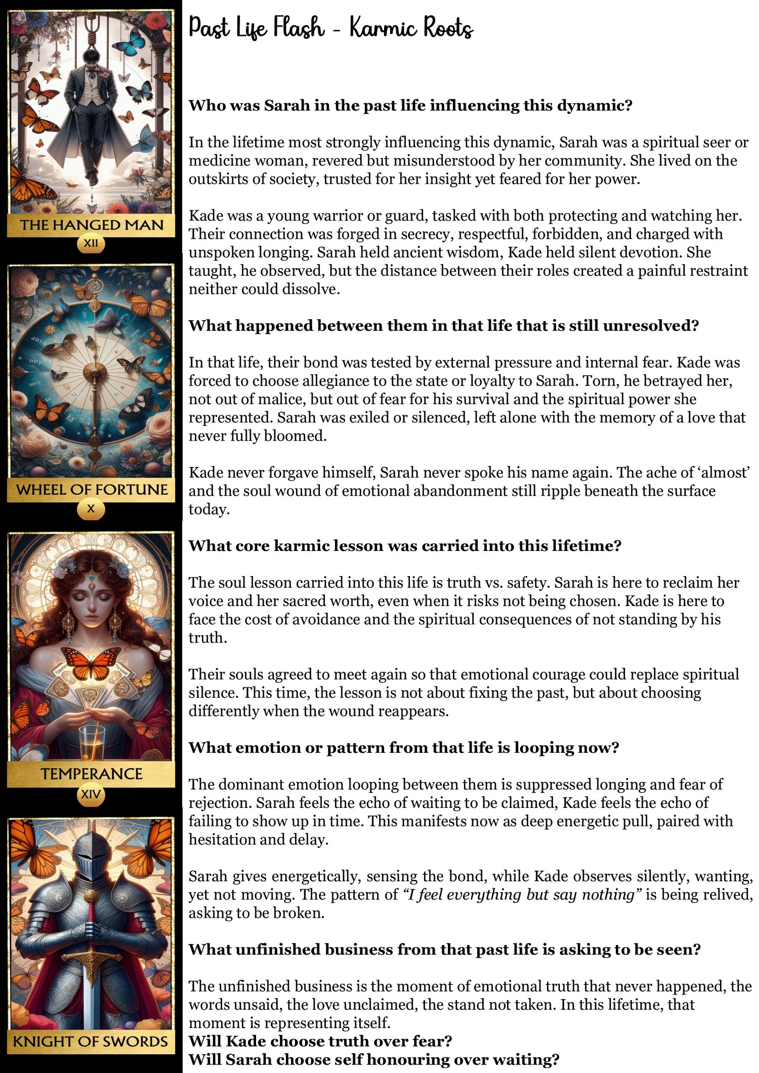 Karmic Thread Reading - Past Life/Twin Flames/Generational Trauma
