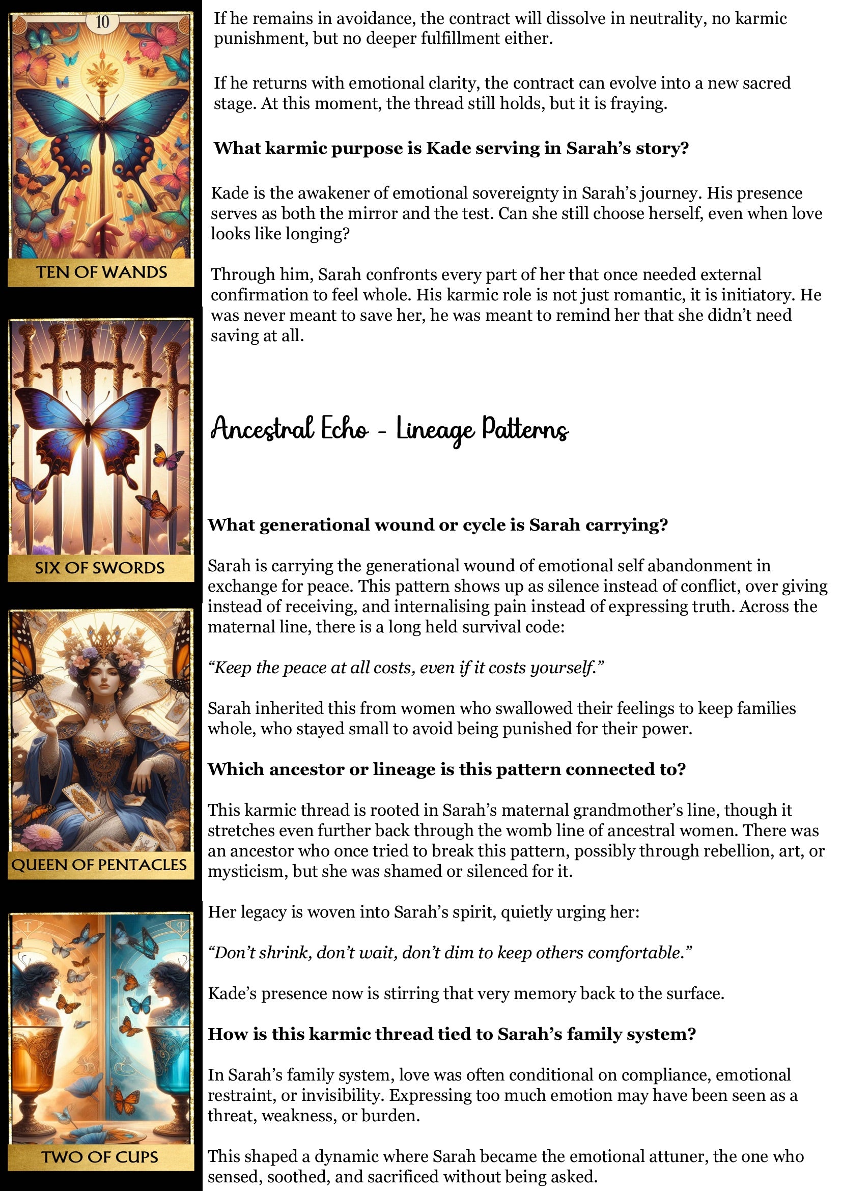 Karmic Thread Reading - Past Life/Twin Flames/Generational Trauma