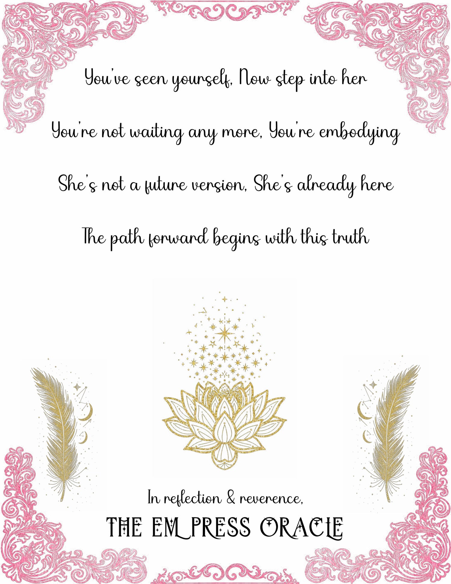Empress Mirror Reading - Identity/Awakening/Transition