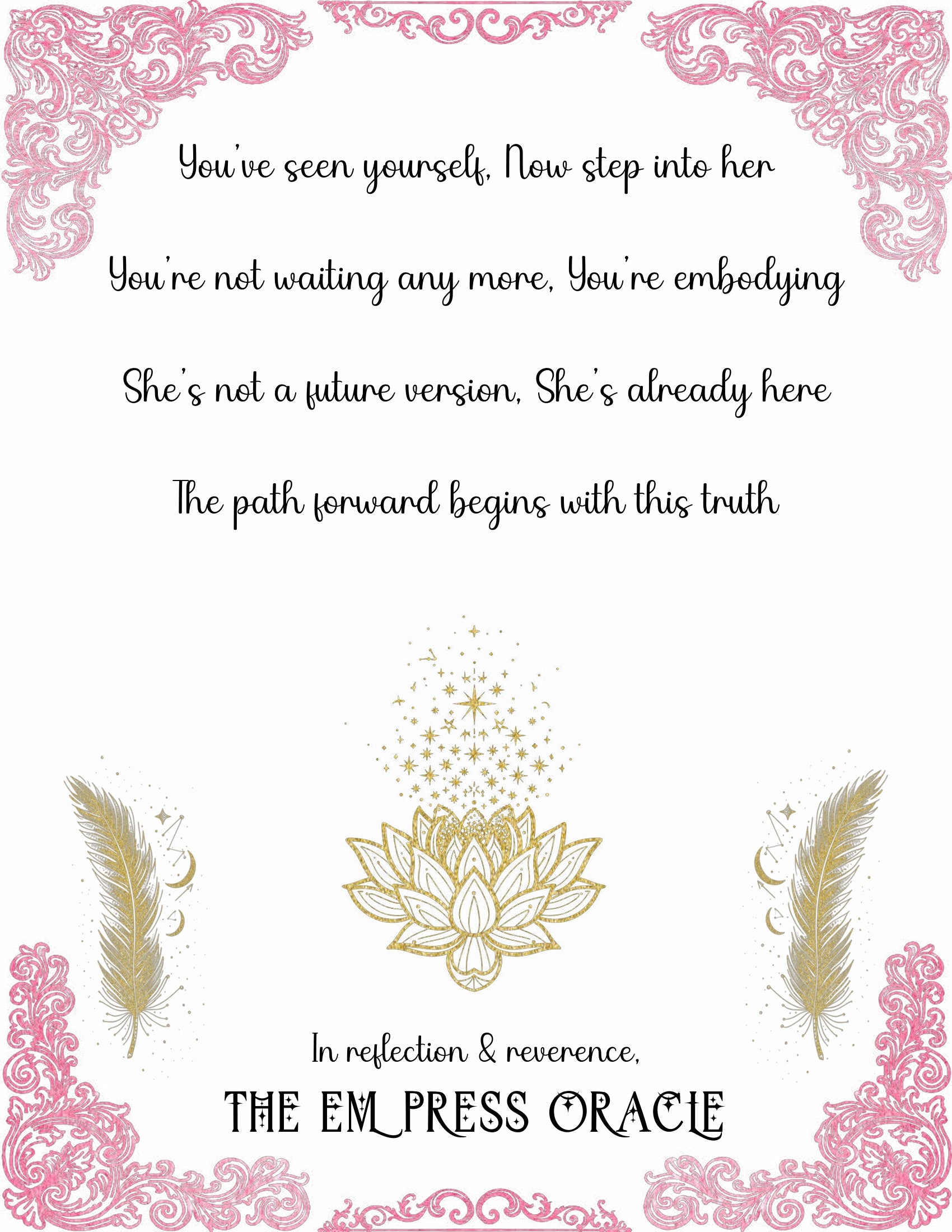 Empress Mirror Reading - Identity/Awakening/Transition