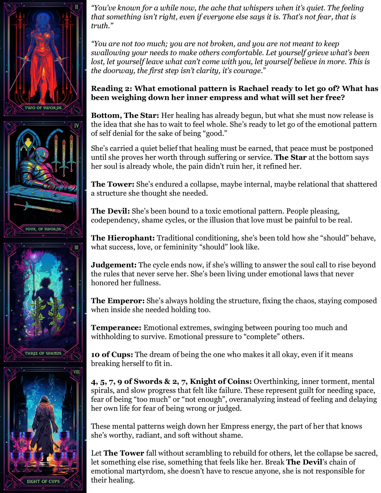Empress Mirror Reading - Identity/Awakening/Transition