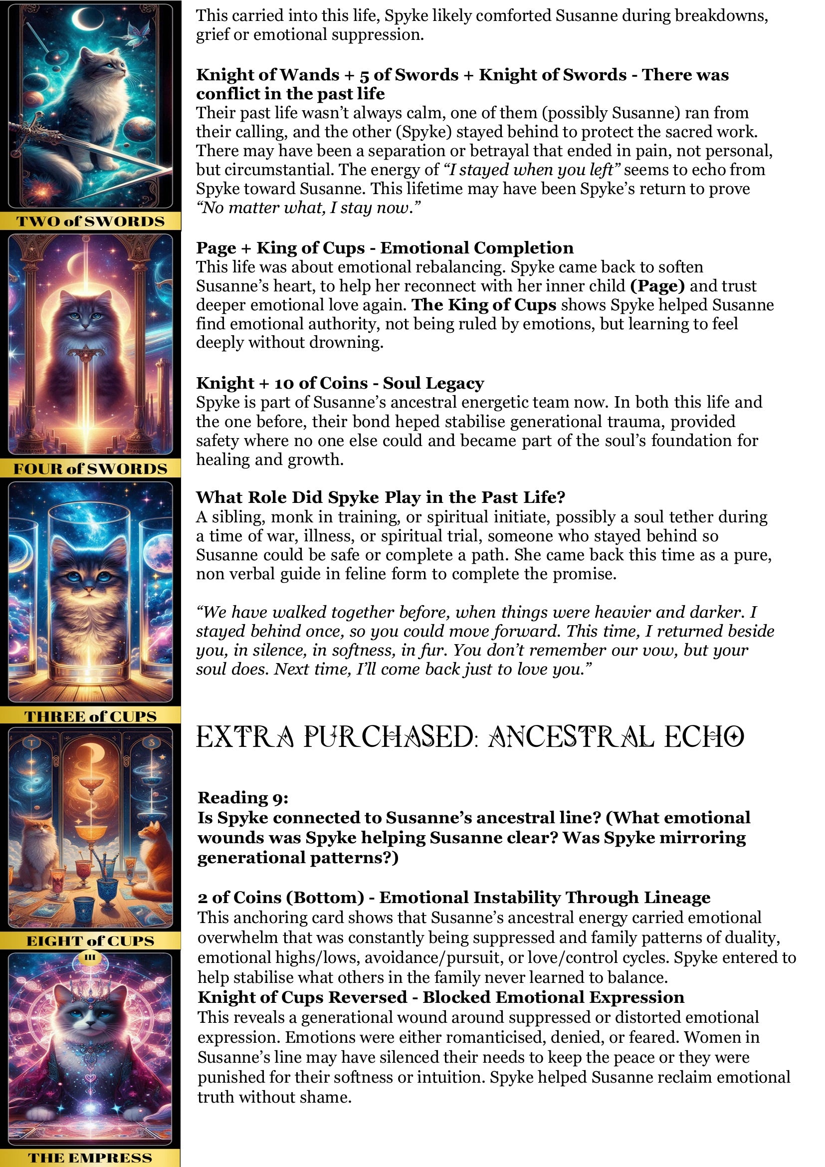 Deceased Animal Soul Reading - Peace/Closure