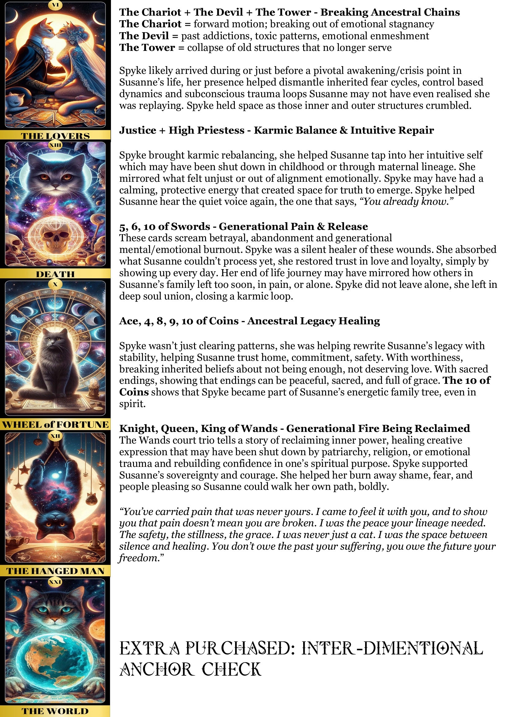 Deceased Animal Soul Reading - Peace/Closure