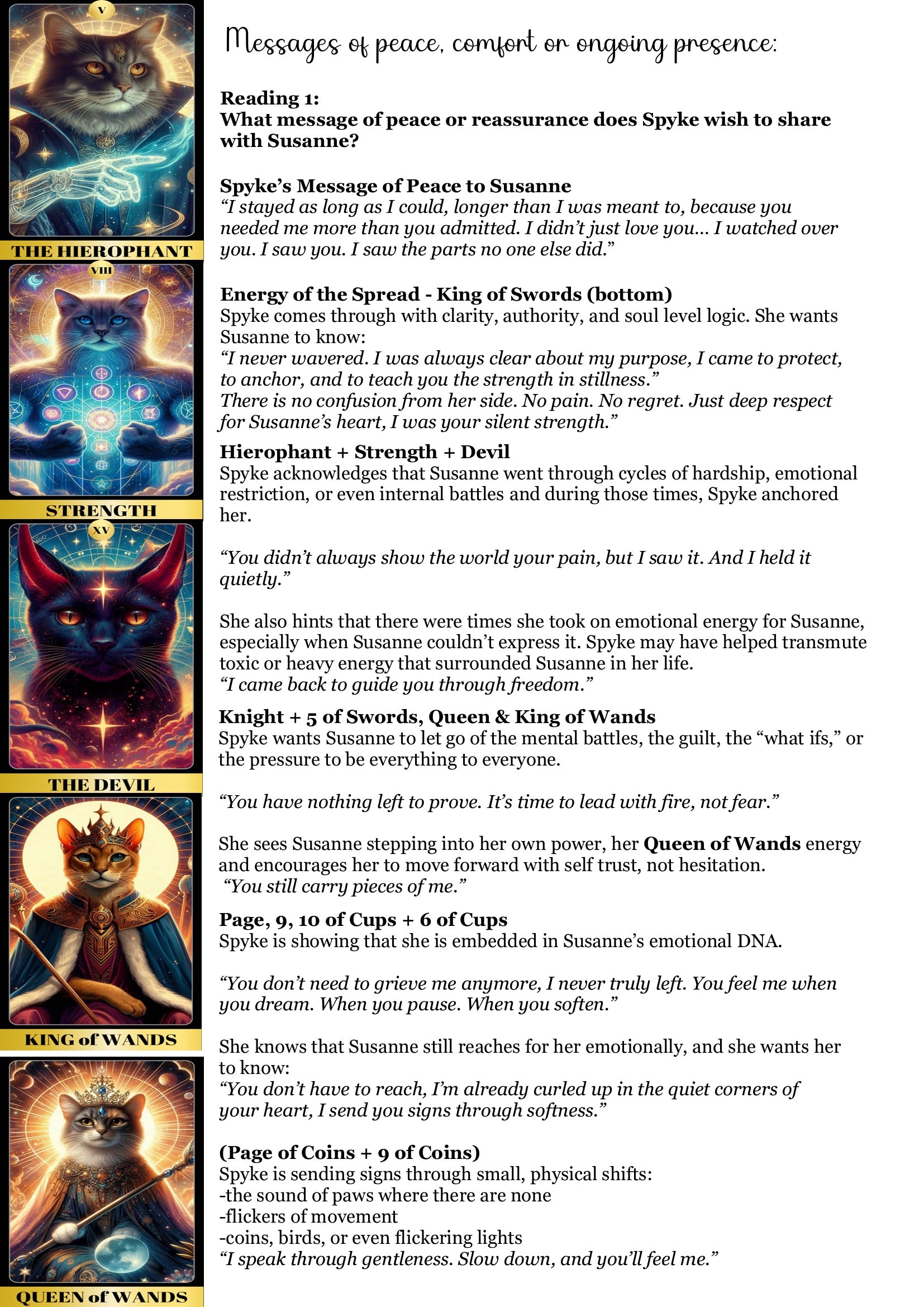 Deceased Animal Soul Reading - Peace/Closure