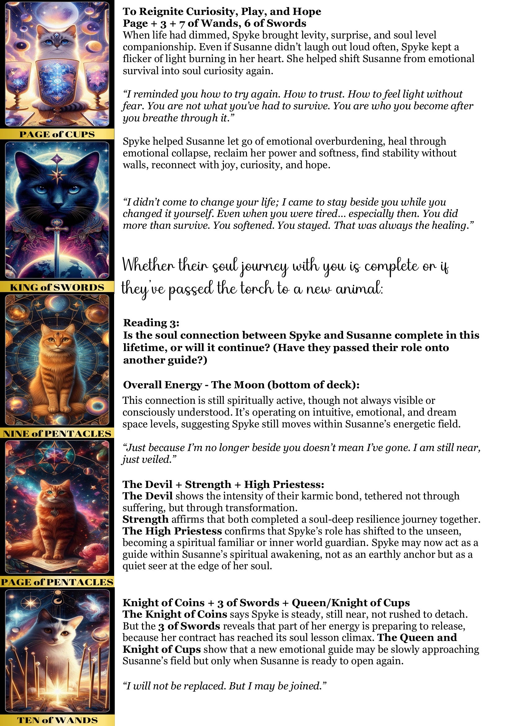 Deceased Animal Soul Reading - Peace/Closure