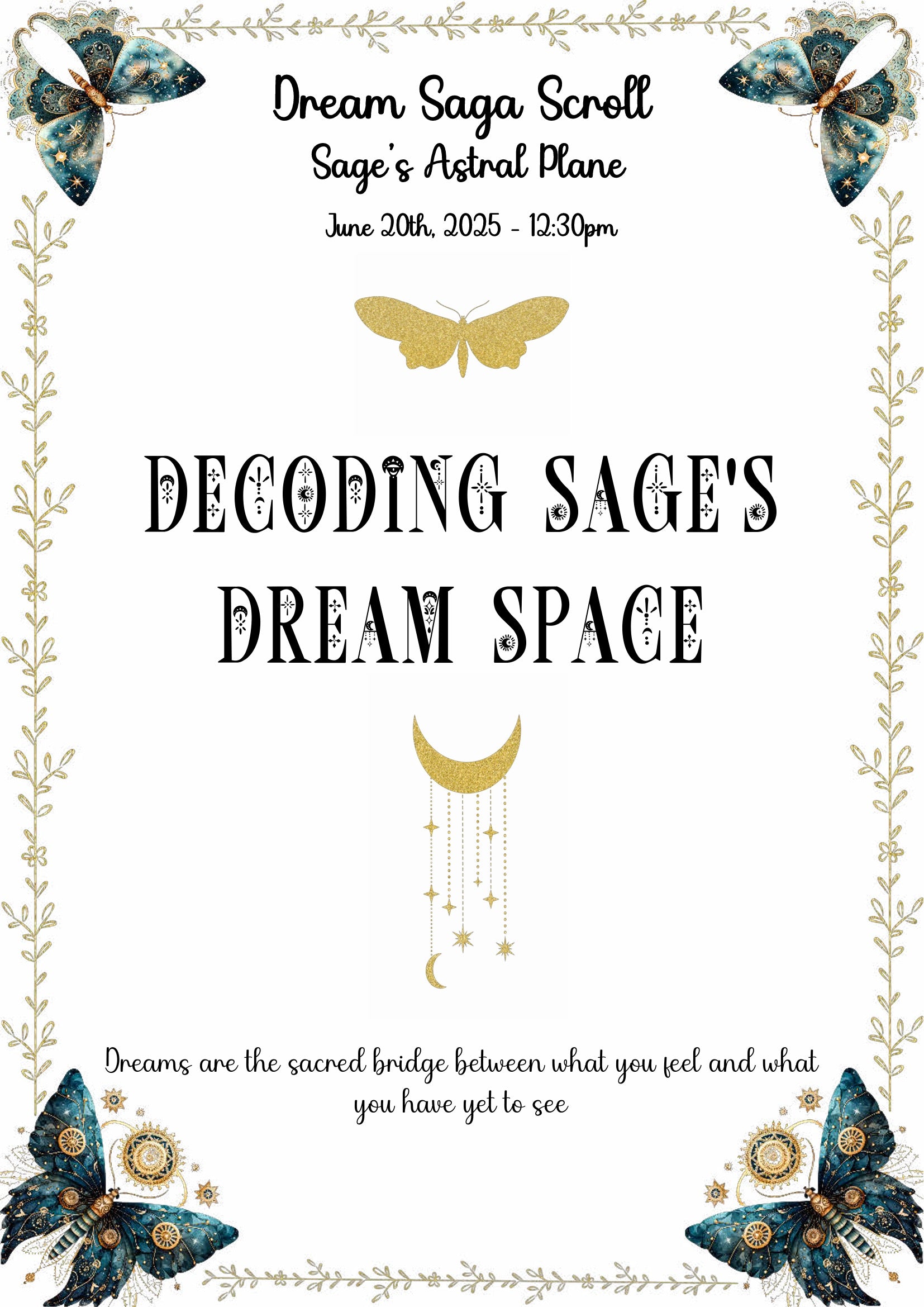Dream Decoder Reading - Messages/Symbolism/Threads