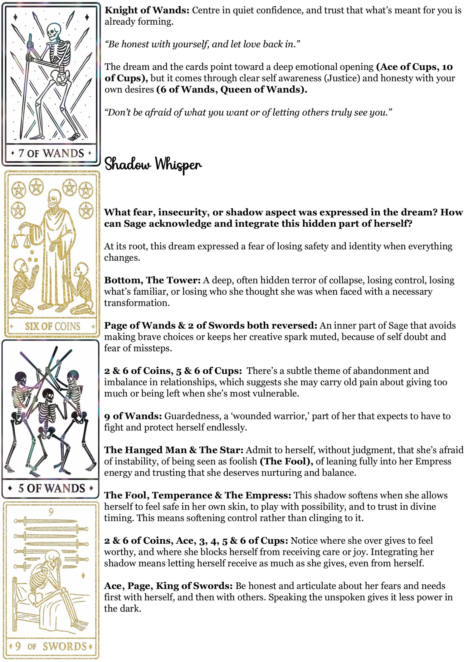 Dream Decoder Reading - Messages/Symbolism/Threads