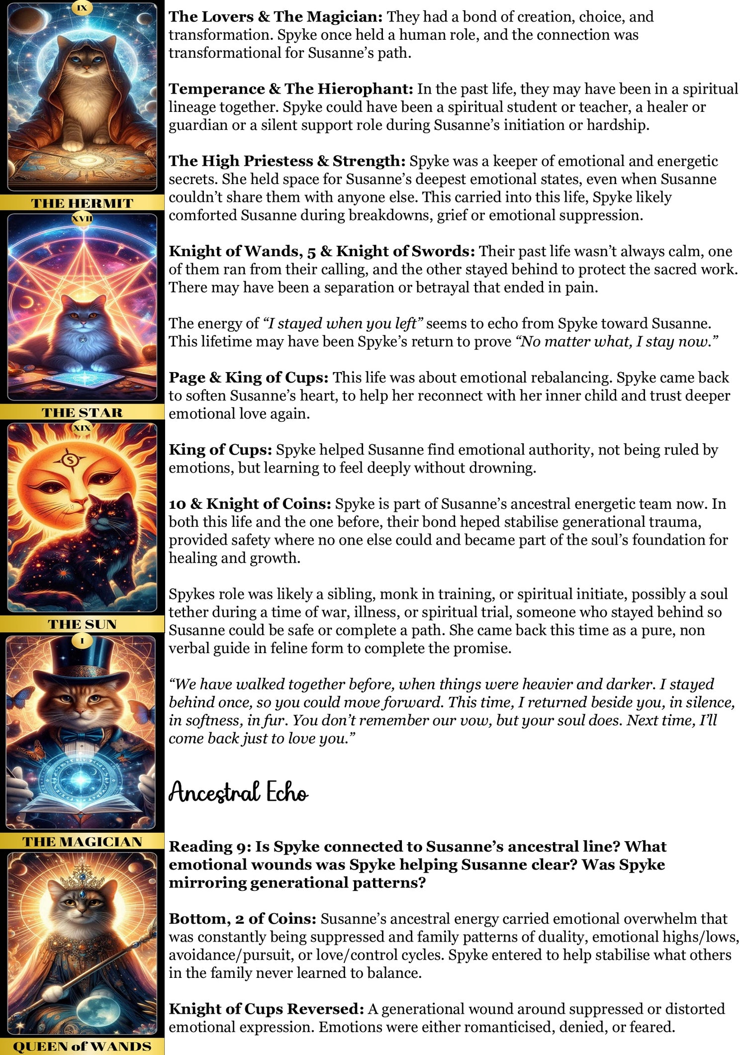 Deceased Animal Soul Reading - Peace/Closure