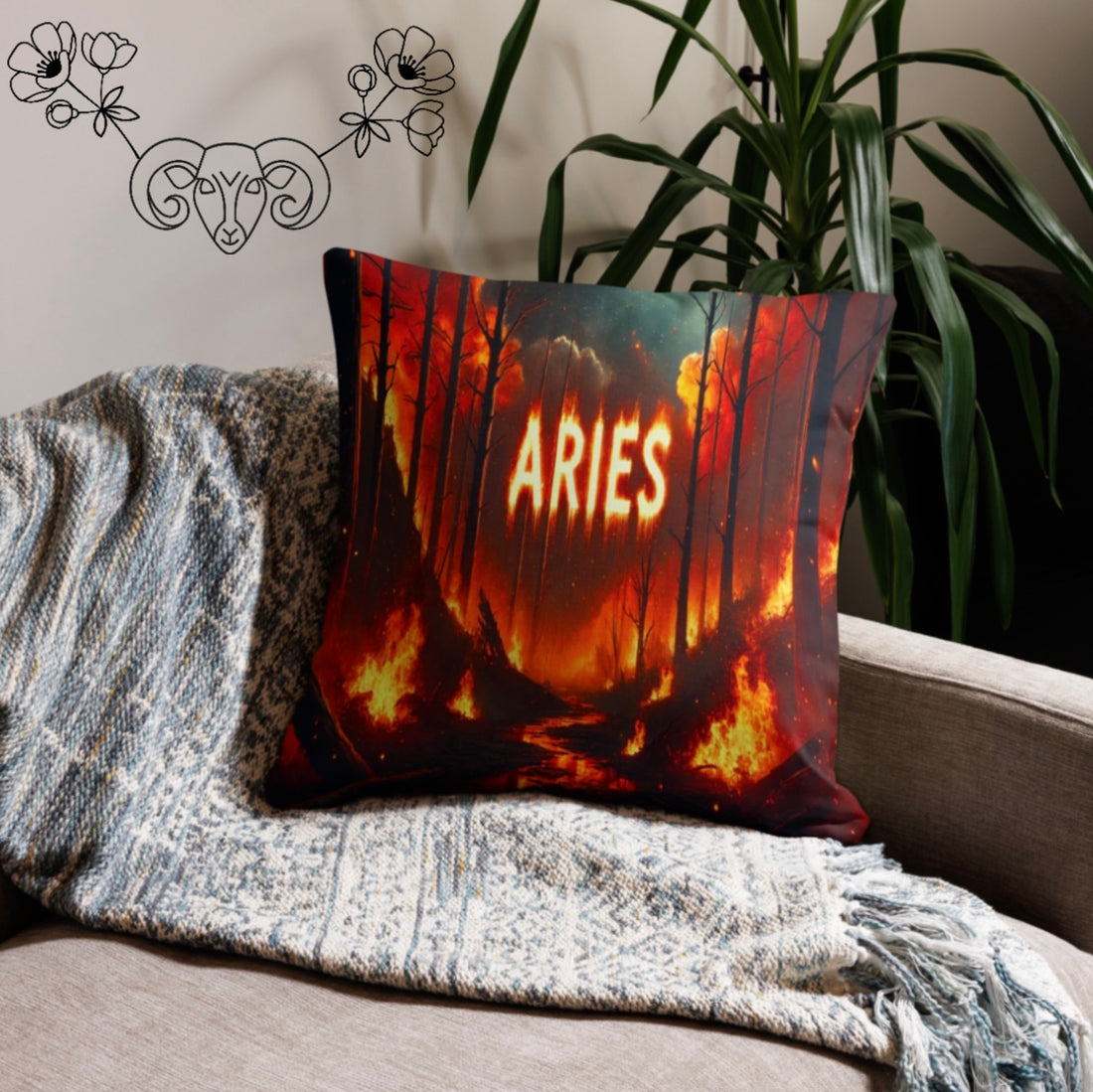 Aries ‘Burn Bright’ - Euro Pillowcase
