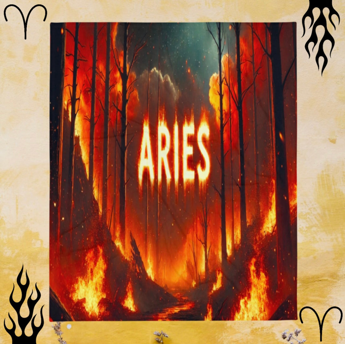 Aries ‘Flame Touched’ - Blanket